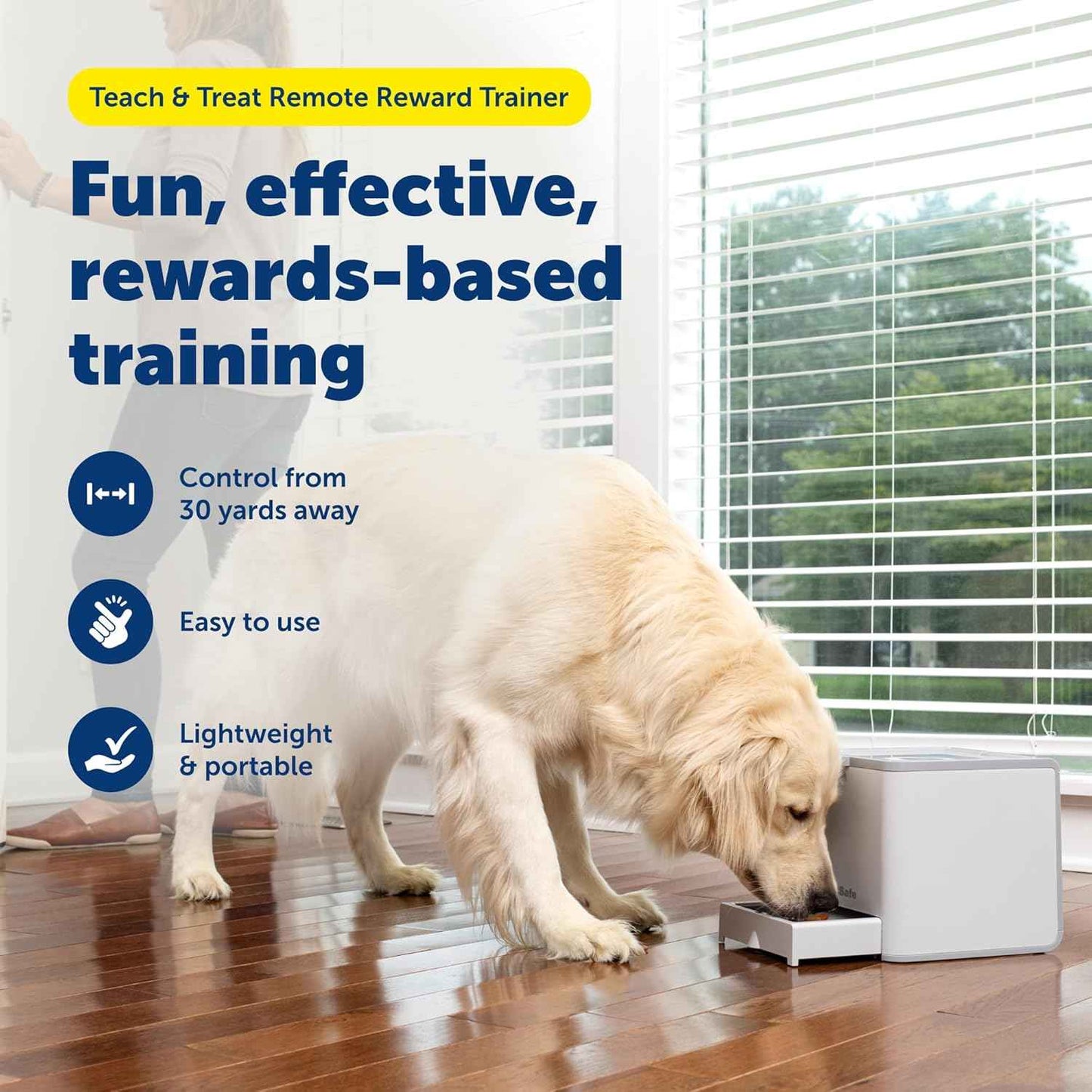 PetSafe Teach & Treat Remote Reward Trainer Remote Treat Dispenser for Dogs Portable Training Tool