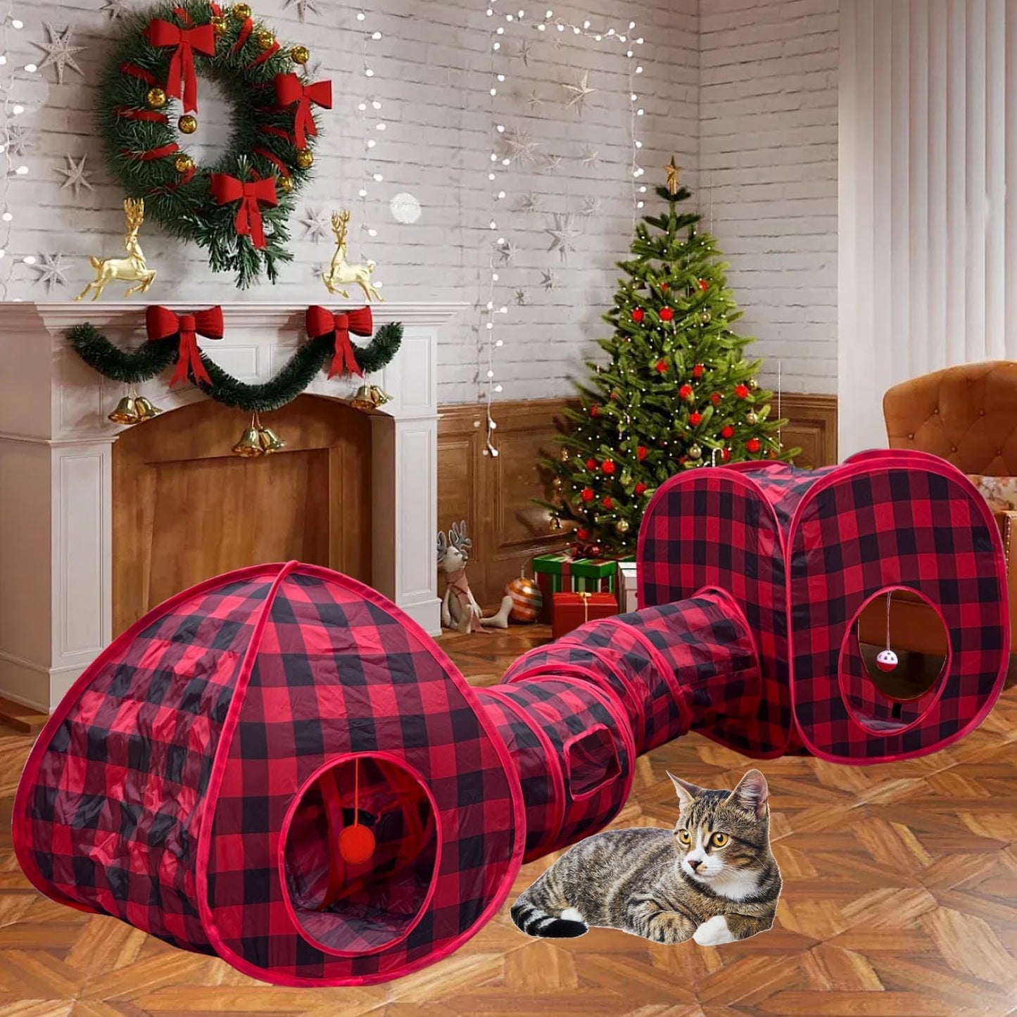 Cat Tunnel & Tent Combo — Interactive 3-in-1 Play Set
