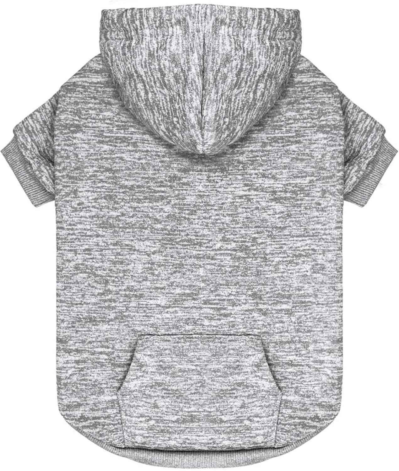 Dog Sweaters for Small Dogs Dog Hoodie Fleece Dog Sweater Soft Dog Clothes Sweatshirt with Pocket Dog Hoodie for Small Dogs Puppy Sweater(Grey&XS)