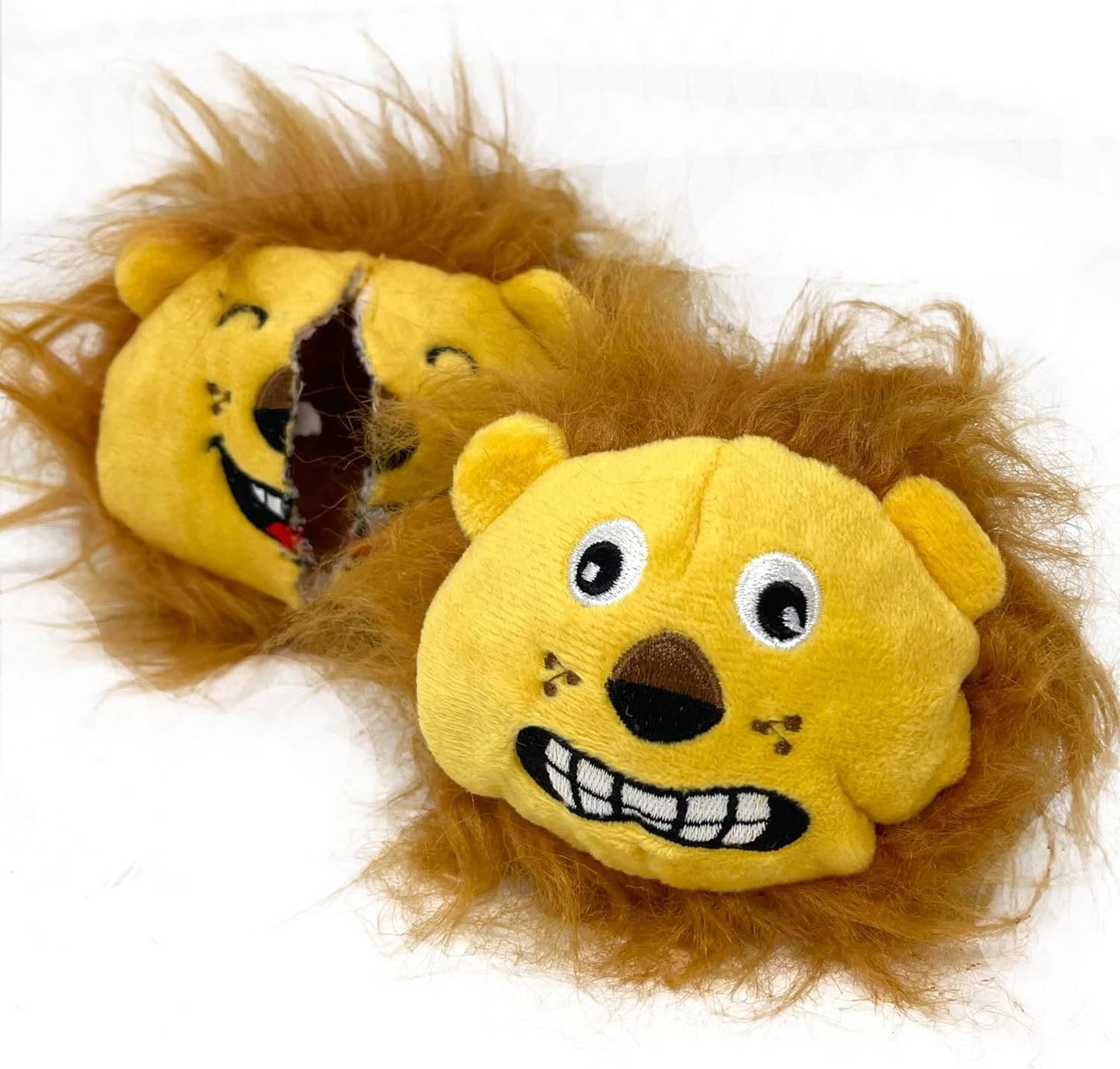 Jalousie 3 in 1 Dog Squeaky Toy, Three Dog Toys in One for Aggressive Chewers - Interactive Chew Toy for Medium Dogs, Large Breeds and Small Breeds - Squeaky Spiky TPR Ball Inside (Lion N' Piggy)