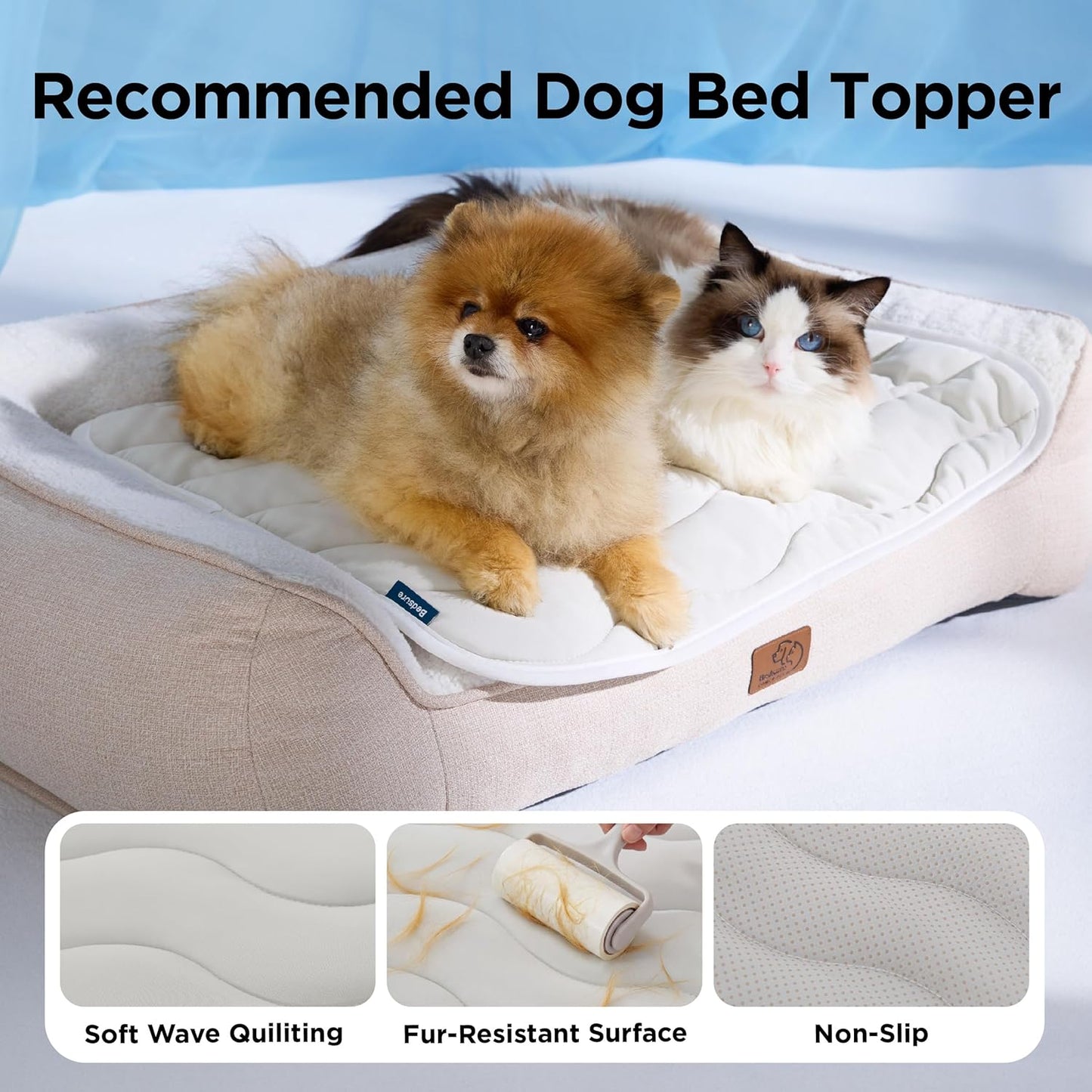 Bedsure Cooling Mat for Large Dogs - Q-Max>0.4 Thin Breathable Cooling Crate Pad Indoor for Pet with Chill Cool Fiber as Cooling Topper，Portable Washable Kennel Mat in Outdoor Summer, 35x23, Grey