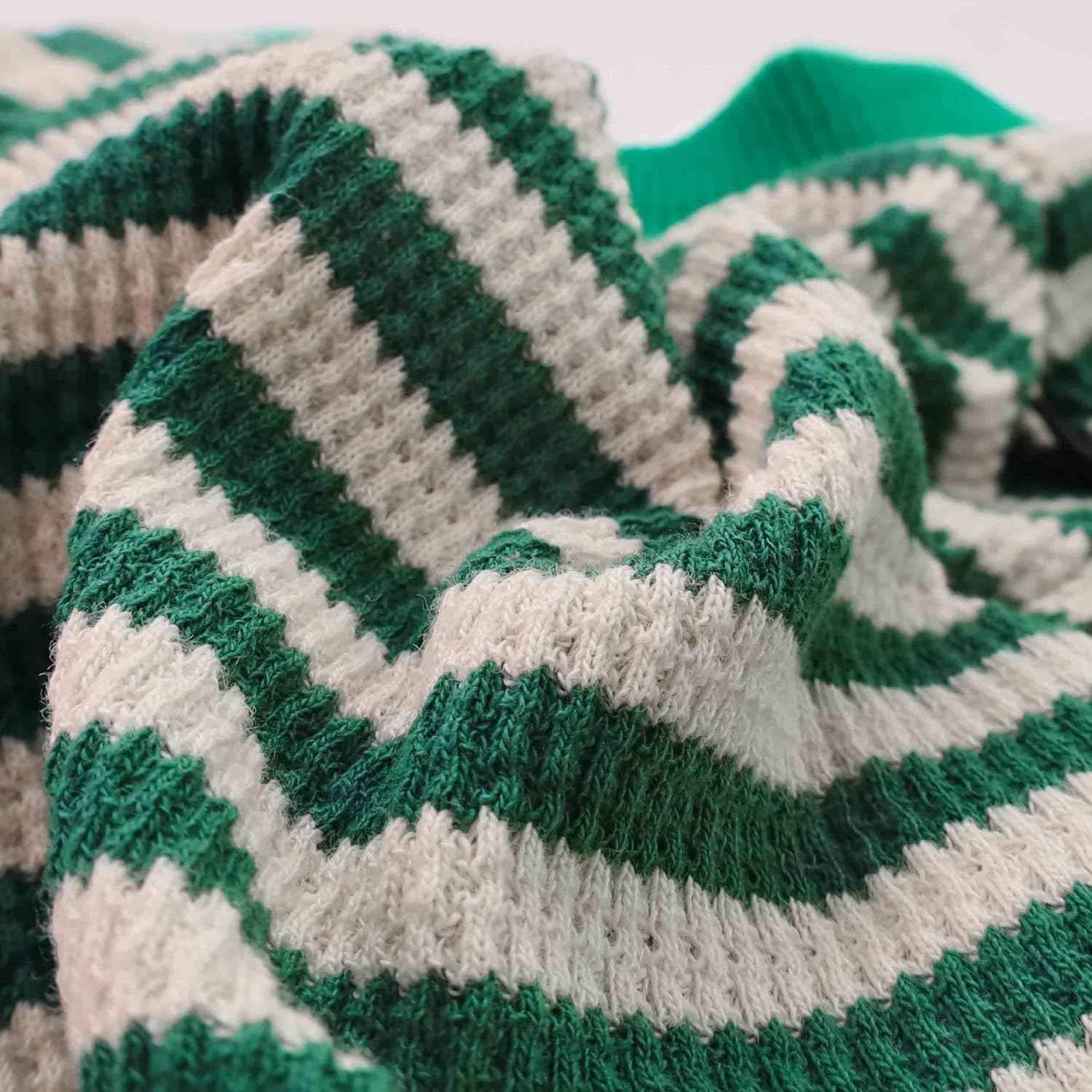 Fitwarm Green and White Striped Dog Pajamas, Waffle Dog Clothes for Small Dogs Girl Boy, Puppy Onesie with Feet, Pet Cat Outfit, XL