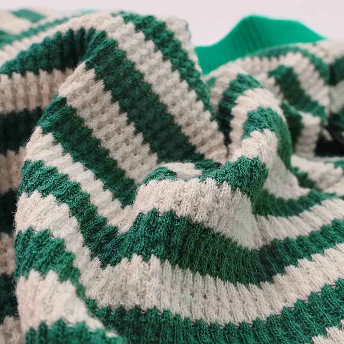 Fitwarm Green and White Striped Dog Pajamas, Waffle Dog Clothes for Small Dogs Girl Boy, Puppy Onesie with Feet, Pet Cat Outfit, Large