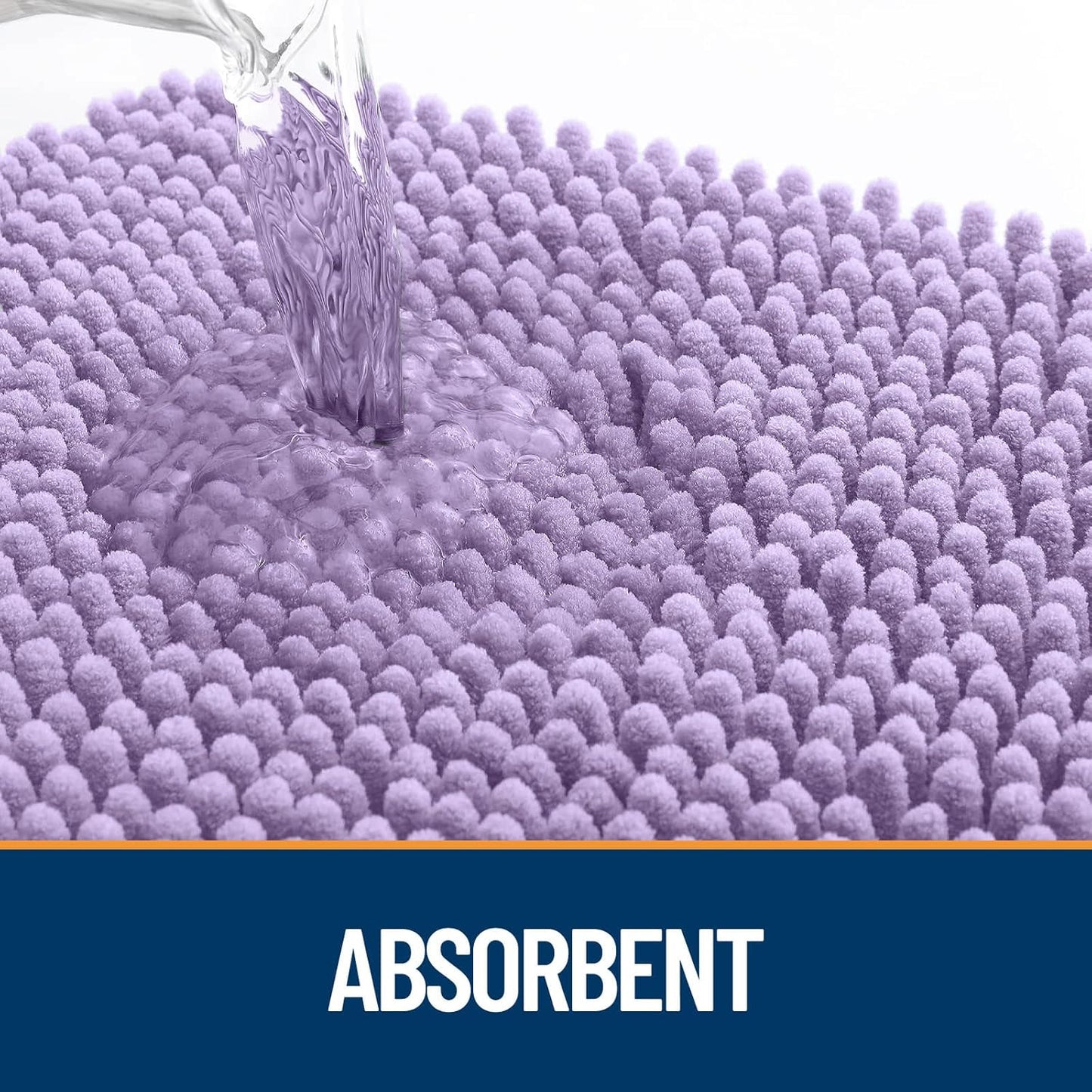 OLANLY Dog Door Mat for Muddy Paws 70x46, Absorbs Moisture and Dirt, Absorbent Non-Slip Washable Doormat, Quick Dry Chenille Mud Mat for Dogs, Entry Indoor Entryway Carpet for Inside Floor, Lavender