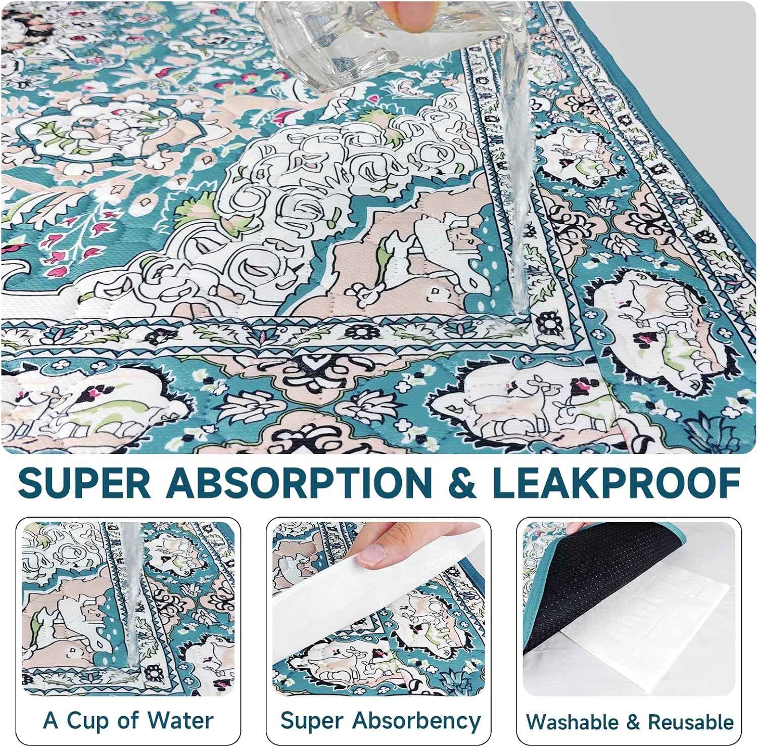 Washable Pee Pads for Dogs 2 Pack, Puppy Pads with Pheromones, 2026 Upgraded PuppyPad 18" x 24" Waterproof Non-Slip Reusable Puppy Pad with Fast Absorbent,Leakproof Whelping Pads for Pet Housebreaking