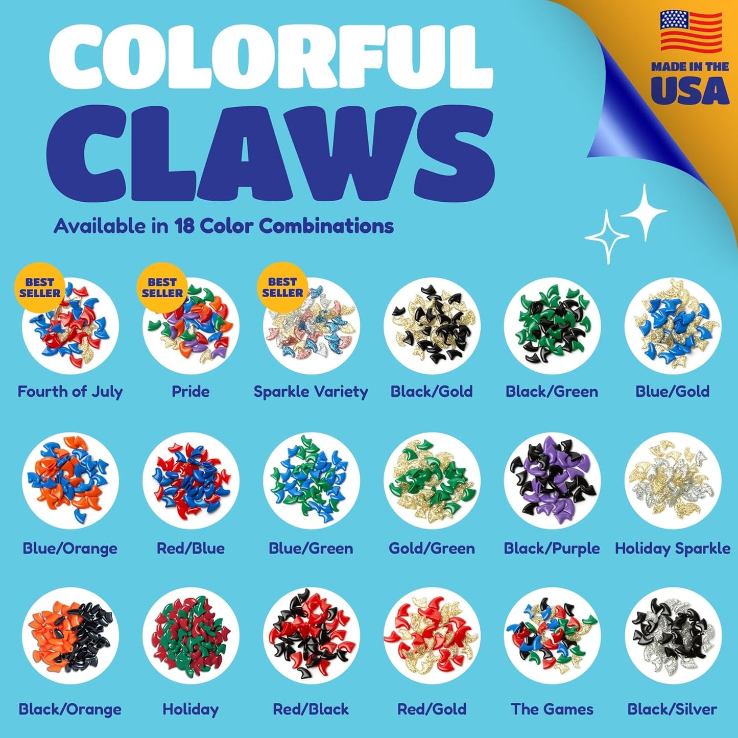 Soft Claws Cat Nail Caps for Large Cats – (40 Caps, Black & Gold) - Made in USA - Veterinarian-Developed | Protects Furniture & Skin - Easy to Apply, Long-Lasting Anti-Scratch Soft Cat Claw Covers