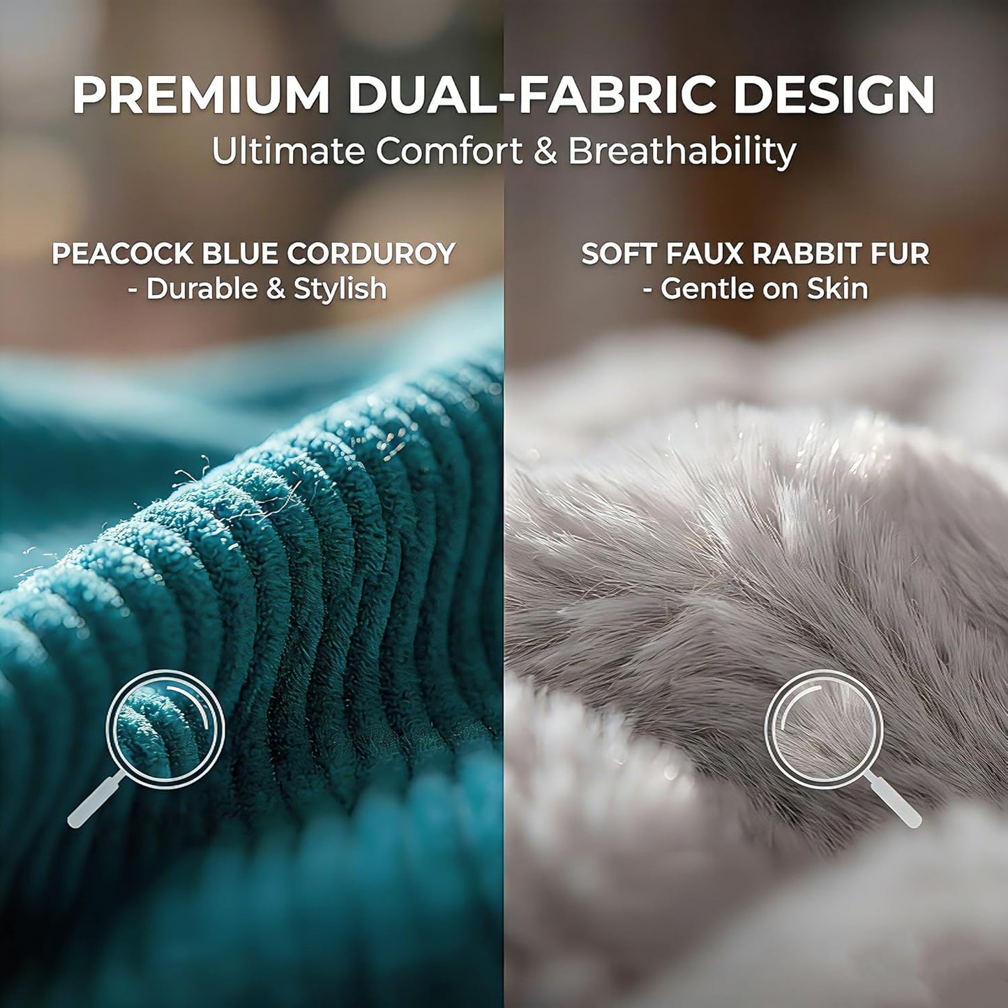 Cat Beds for Indoor Cats Washable, Small Dog Bed for Small Dogs, Orthopedic Dog Bed, Soft Warming Calming Sleeping Puppy Bed Durable Pet Bed with Anti-Slip Bottom 20 Inches