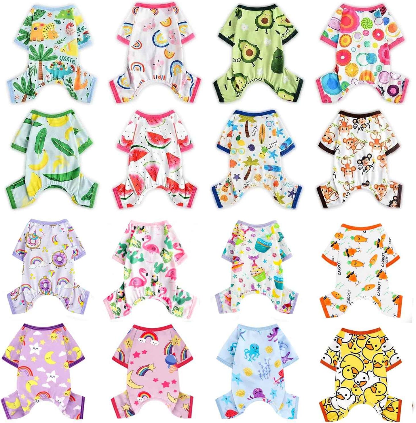 Dog Pajamas Pjs Spring Summer Dog Clothes for Small Dogs Girl - Boy - Small Size Dogs, Soft Stretchy Puppy Clothes Doggie Onesies Cat Pet Jammies Outfit (Star Purple, Large)