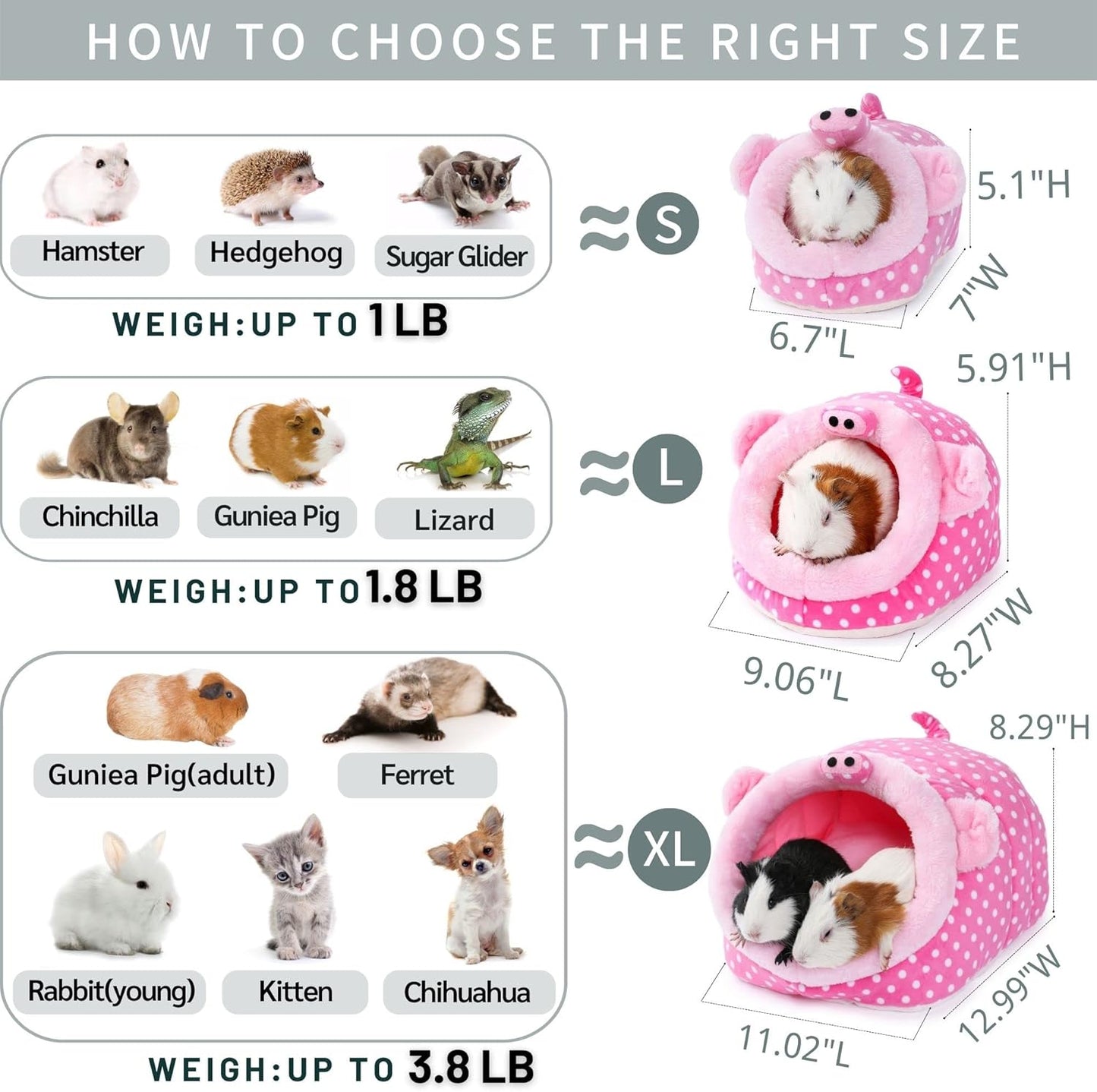 JanYoo Chinchilla House Ferret Bed Accessories Tunnel Pouch for Hedgehog Supplies