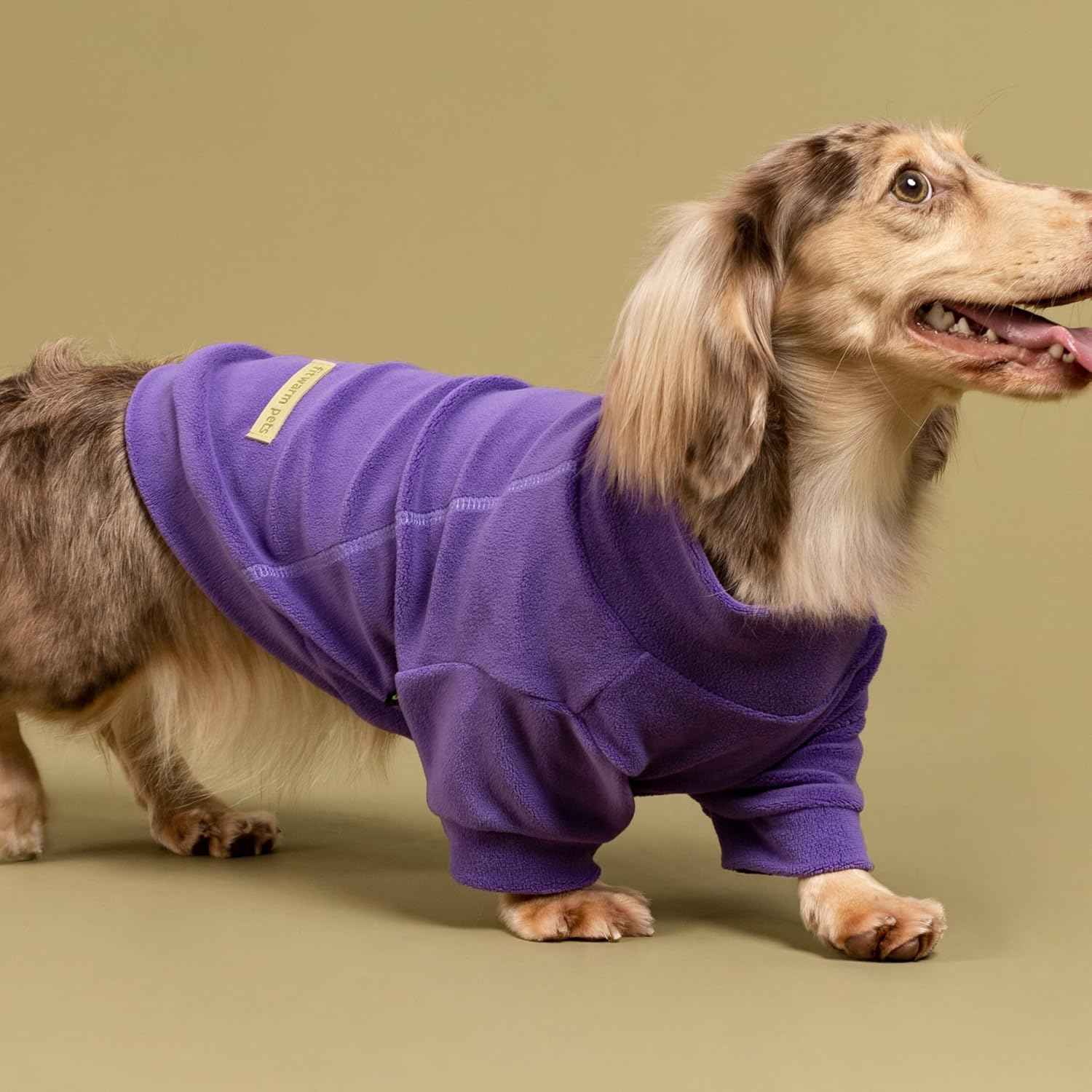 Fitwarm 3 Pack Classic Fleece Dog Sweater, Turtleneck Dog Sweatshirt, Dog Winter Clothes for Small Dogs Boy Girl, Pet Pullover Jumper, Cat Apparel, Purple, MediumPurple, Dark Red, XL