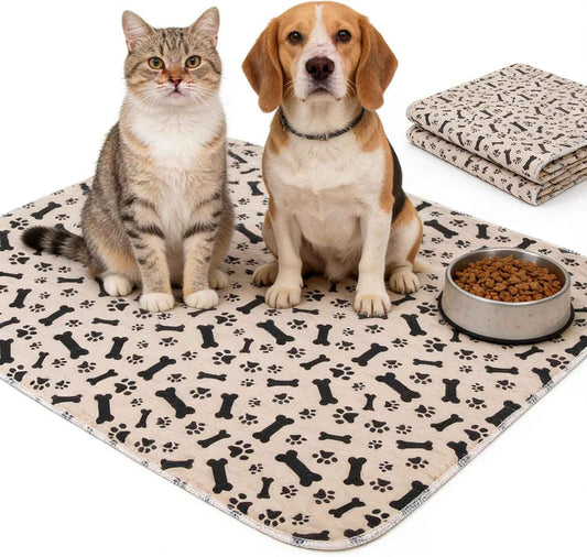 Puppy Pee Pads with Pheromones, Non-Slip Leakproof Dog Pee Mat , Washable Reusable Puppy Training Pads,Odor Resistant Absorbent Pad for Dogs and Cats (S: 15.7" × 23.6")