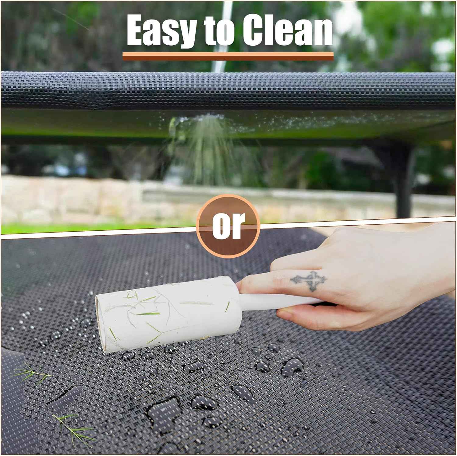 Garnpet Elevated Dog Bed for Large Dogs, Raised Dog Cot Fits Up to 120 LBs, Heavy Duty Pet Cots with Durable Supportive Teslin Recyclable Washable Mesh, Indoor & Outdoor Pet Bed, Dark Grey