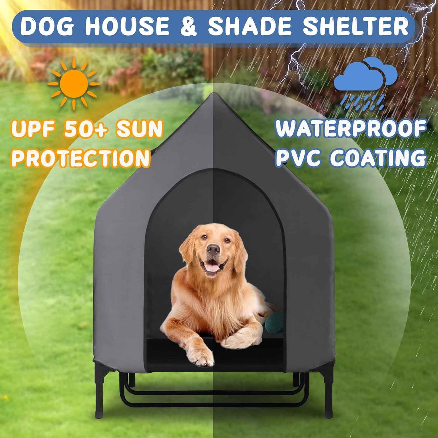 42" Dog House Outdoor for Extra Large Dogs
