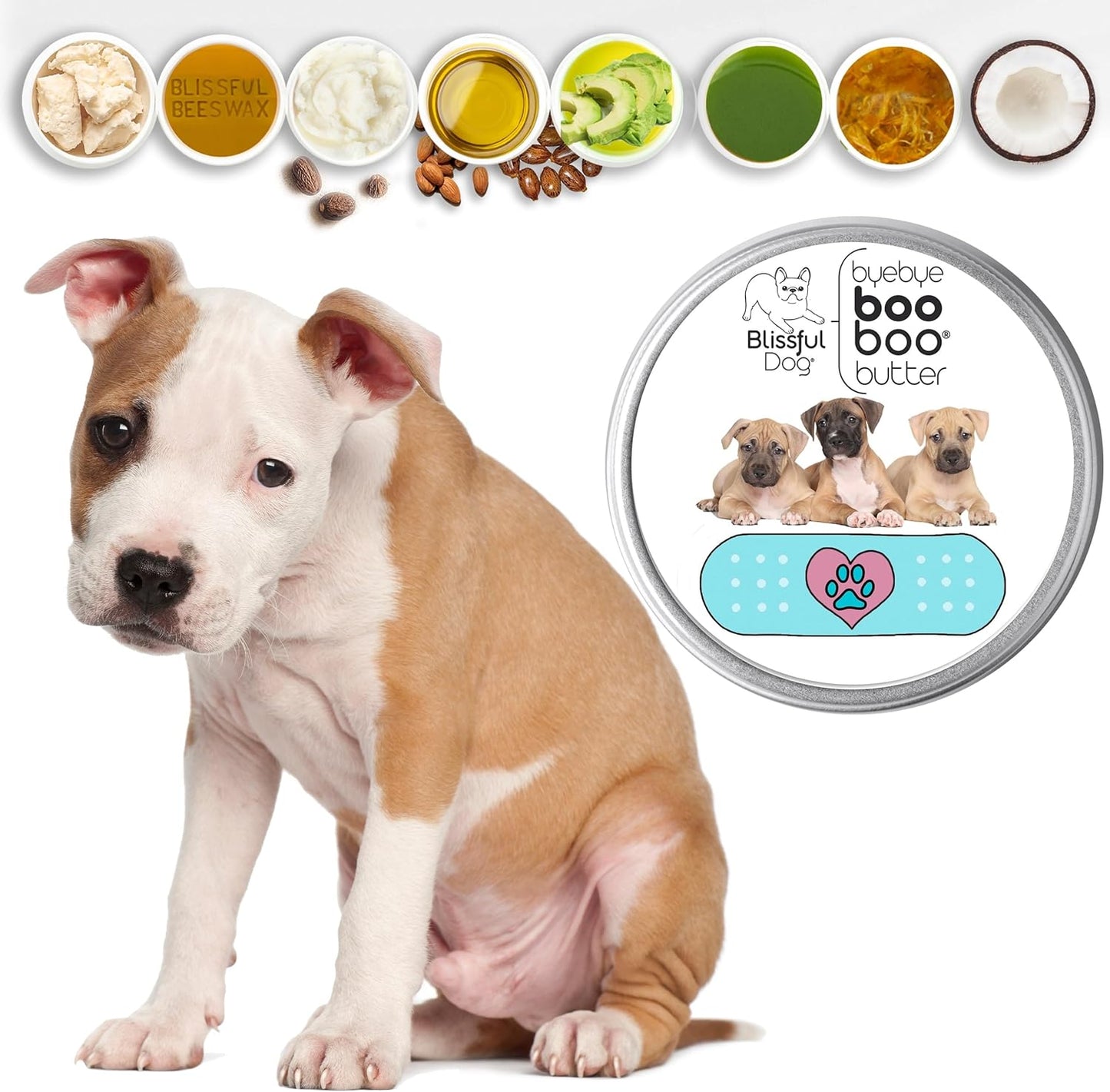 The Blissful Dog 8 oz TIN American Staffordshire Terrier Booboo Butter