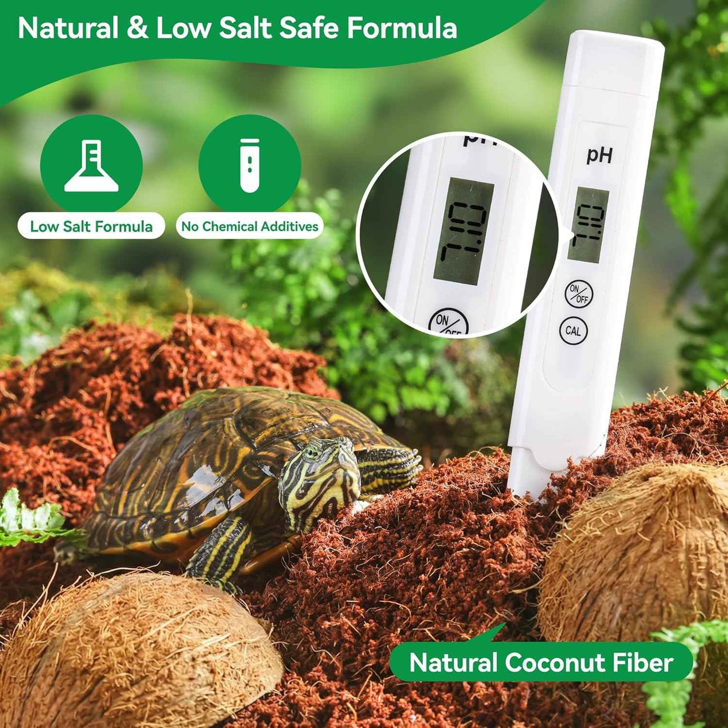 5 Pcs Organic Coconut Fiber Substrate, Biodegradable 100% Natural Coco Soil Brick, Multipurpose Eco-Friendly Terrarium Bedding for Reptiles, Tortoise, Bearded Dragon, Gecko, Snake & Amphibians