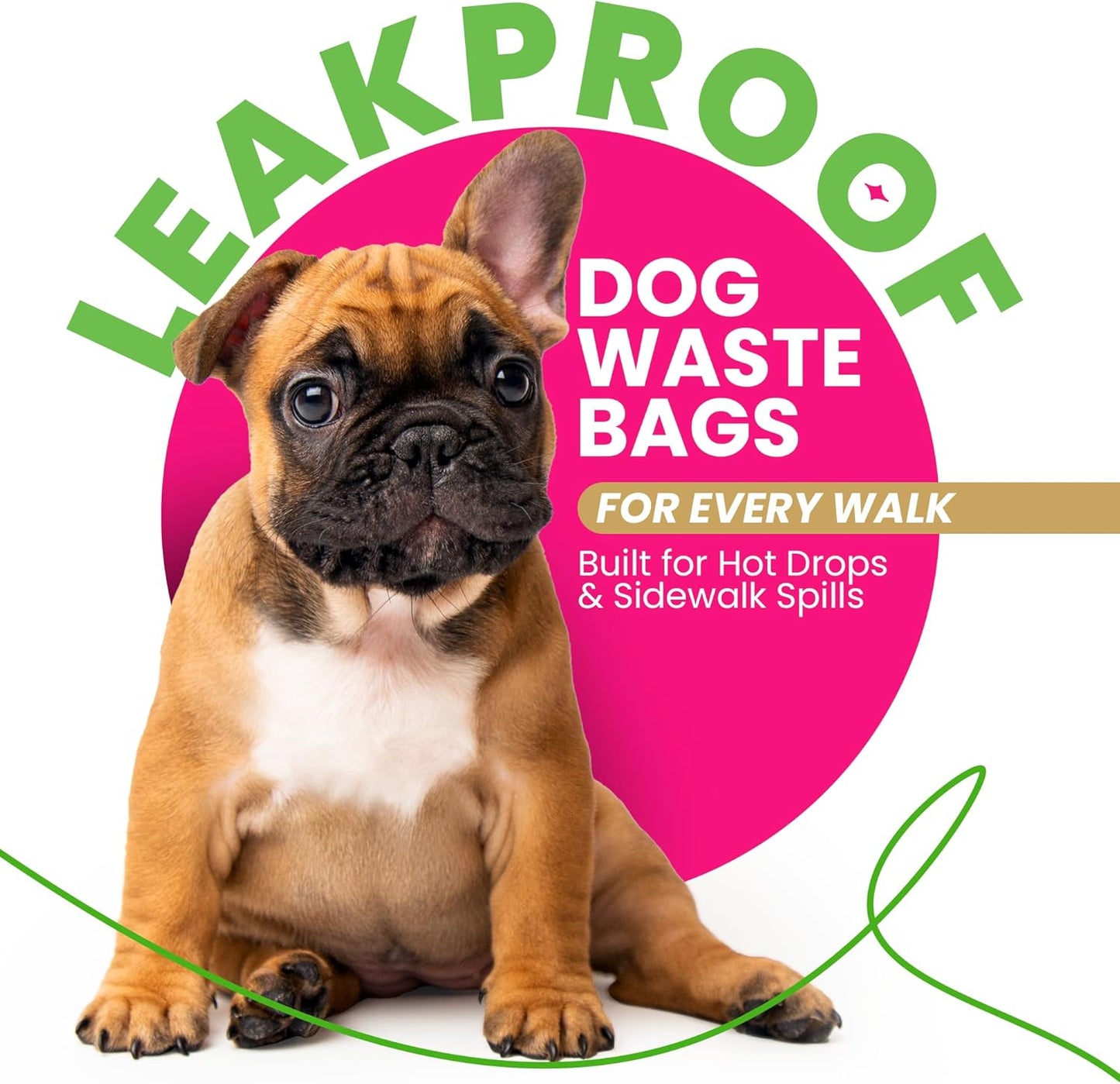 Dog Poop Bags 120 Count – Leakproof, Extra Thick & Easy Open | Unscented Plant-Based | Hey Stinky (8 Rolls)