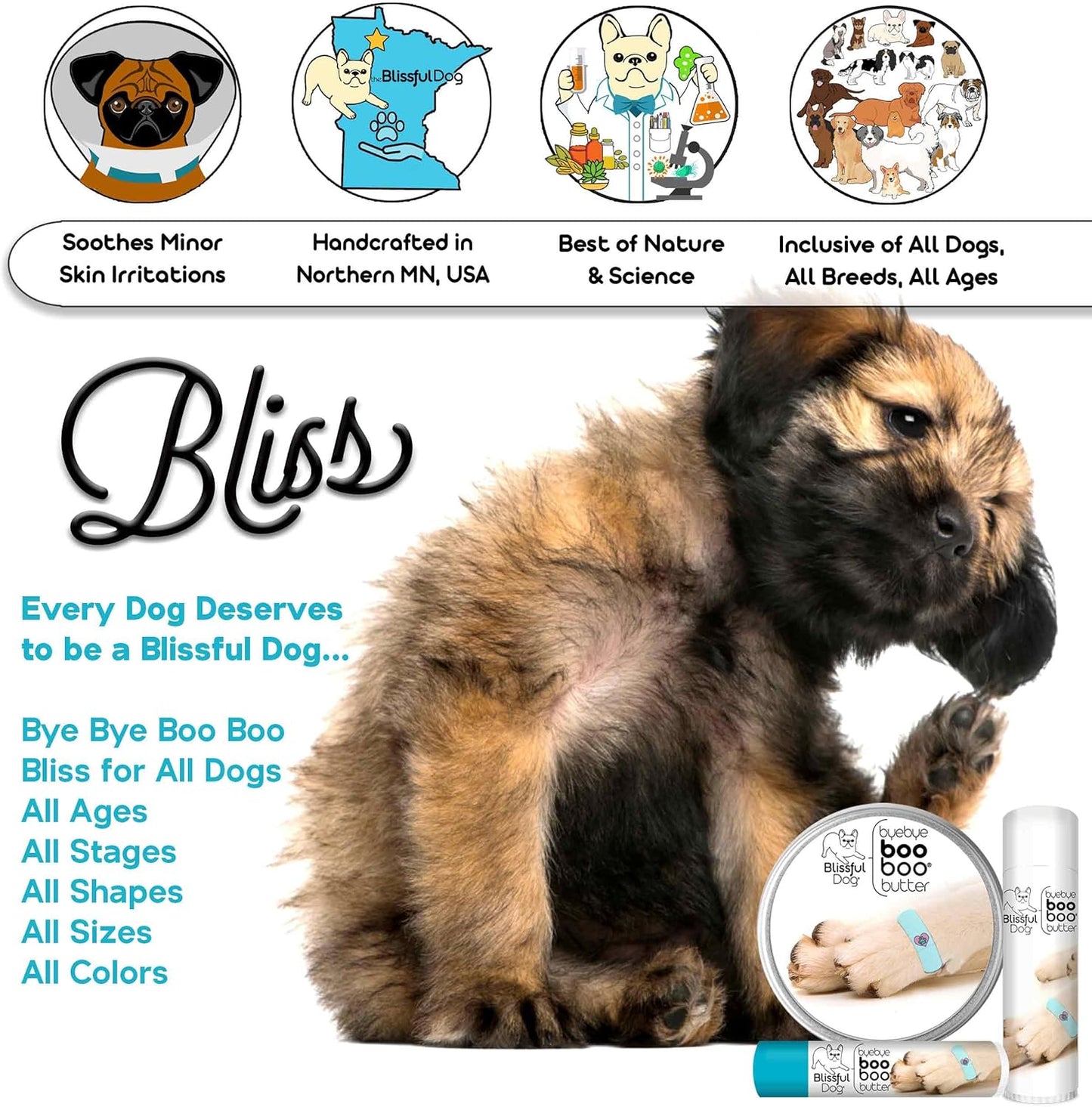 The Blissful Dog 4 oz TIN Chinese Shar Pei Booboo Butter