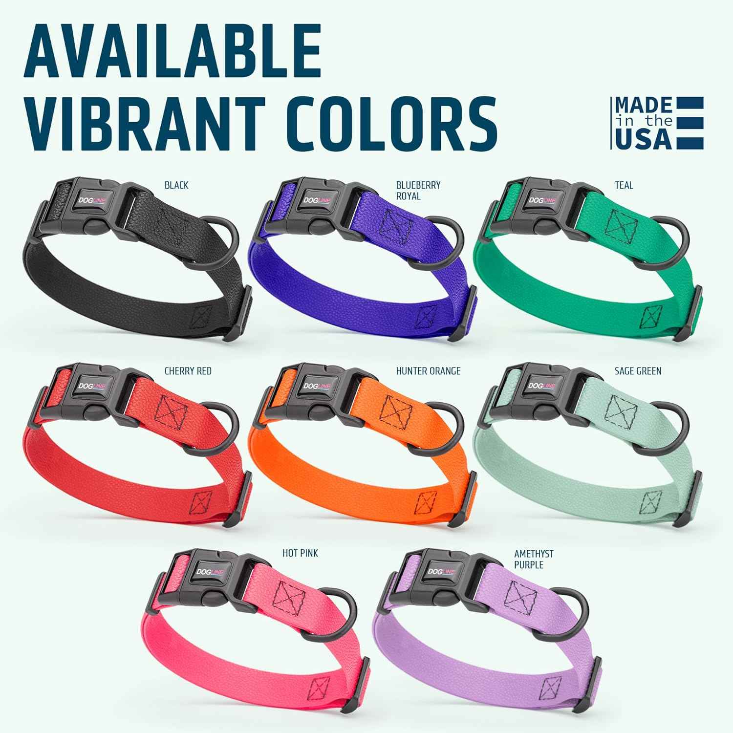 Waterproof BioThane Dog Collar with Pebble Emboss - Quick Release Buckle, Odor Resistant, Durable & Easy Clean Design for Everyday Wear and Outdoor Use, Made in USA (Black, W 1" L 15-25")