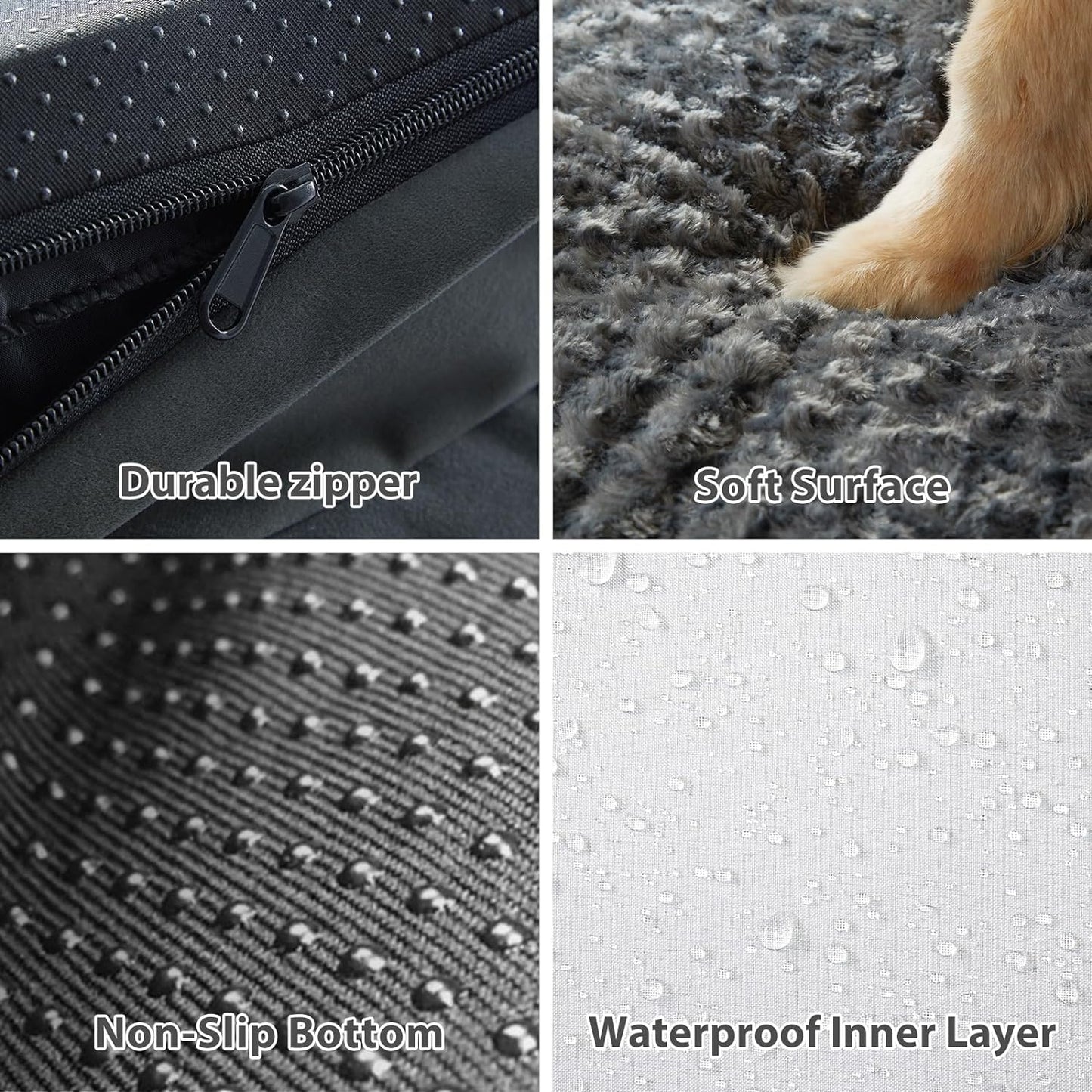 BFPETHOME Orthopedic Dog Beds for Large Dogs-Waterproof Sofa Dog Bed with Removable Washable Cover, Big Pet Bed with Waterproof Lining and Nonskid Bottom,Pet Bed for Large Dogs