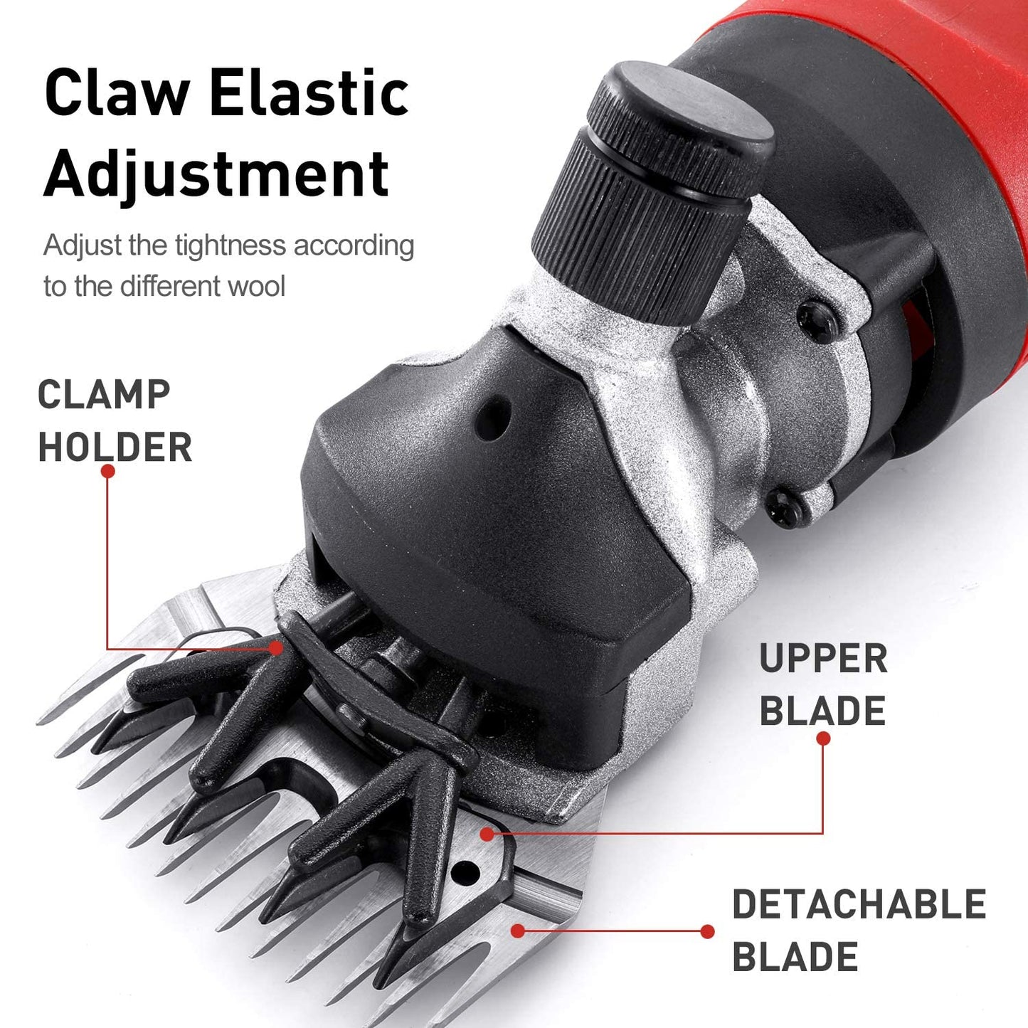 Cordless Electric Shears,Professional Sheep Shearing Clippers with 2 PCS Rechargeable Lithium Battery, 6 Speeds Heavy-Duty Farm Livestock Haircut Trimmer