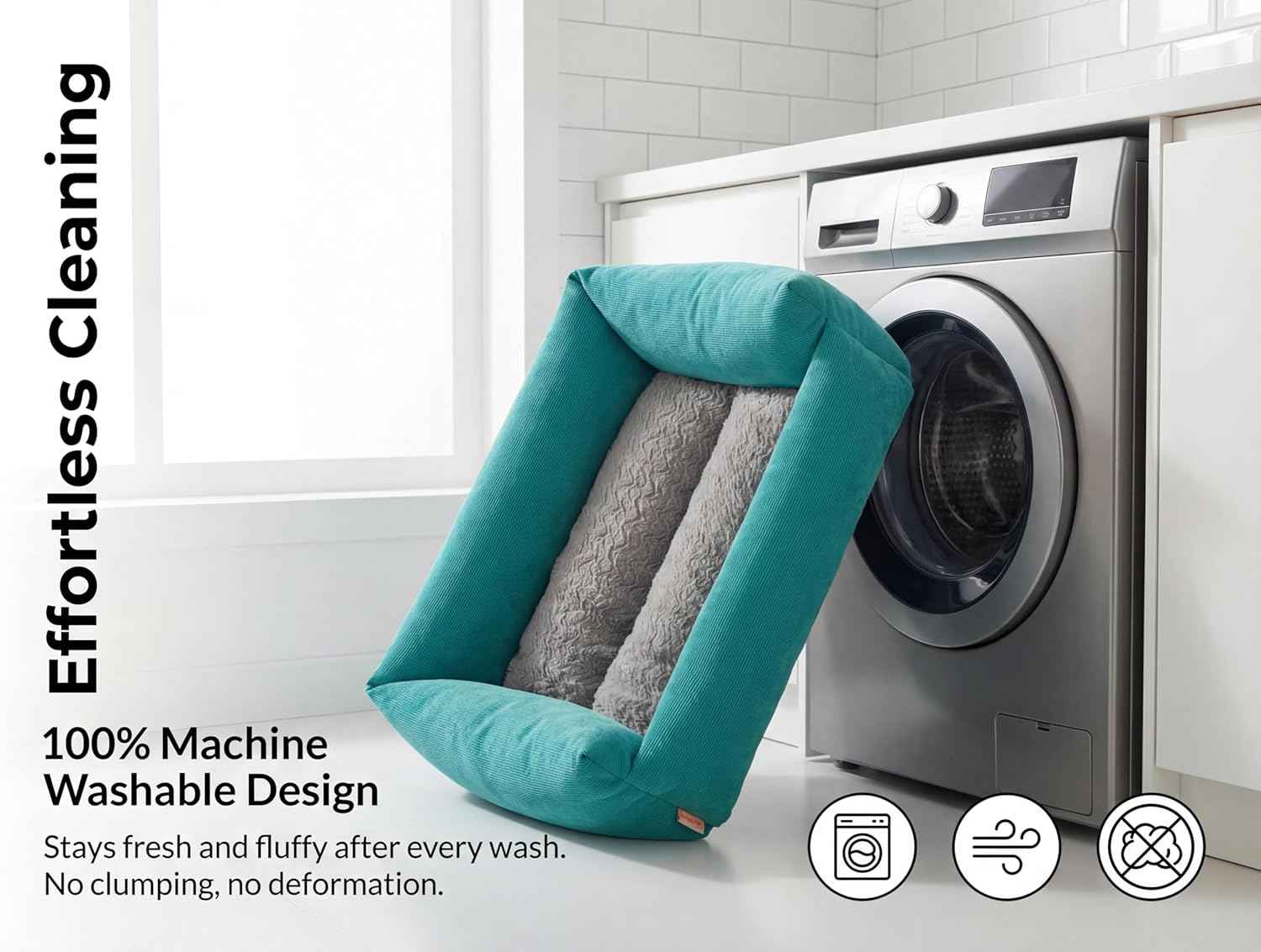 Cat Beds for Indoor Cats Washable, Small Dog Bed for Small Dogs, Orthopedic Dog Bed, Soft Warming Calming Sleeping Puppy Bed Durable Pet Bed with Anti-Slip Bottom 20 Inches