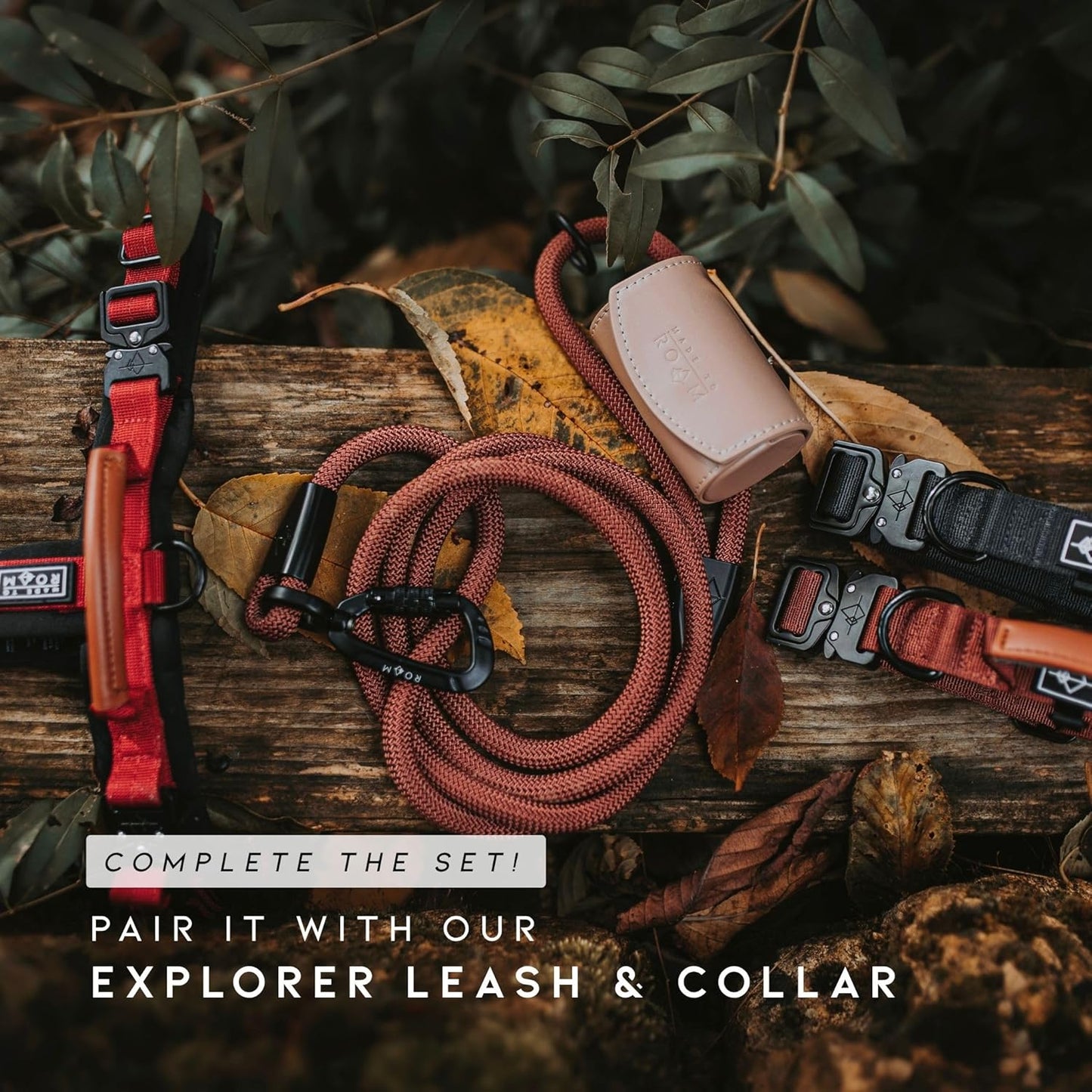 MADE TO ROAM Premium Explorer Harness - Y-Shaped Dog Harness with Adjustable Durable Nylon, Soft Padding, Metal Buckles and Leather Handle for Small, Medium, Large Dogs (Colorado Nightsky, Size 2)