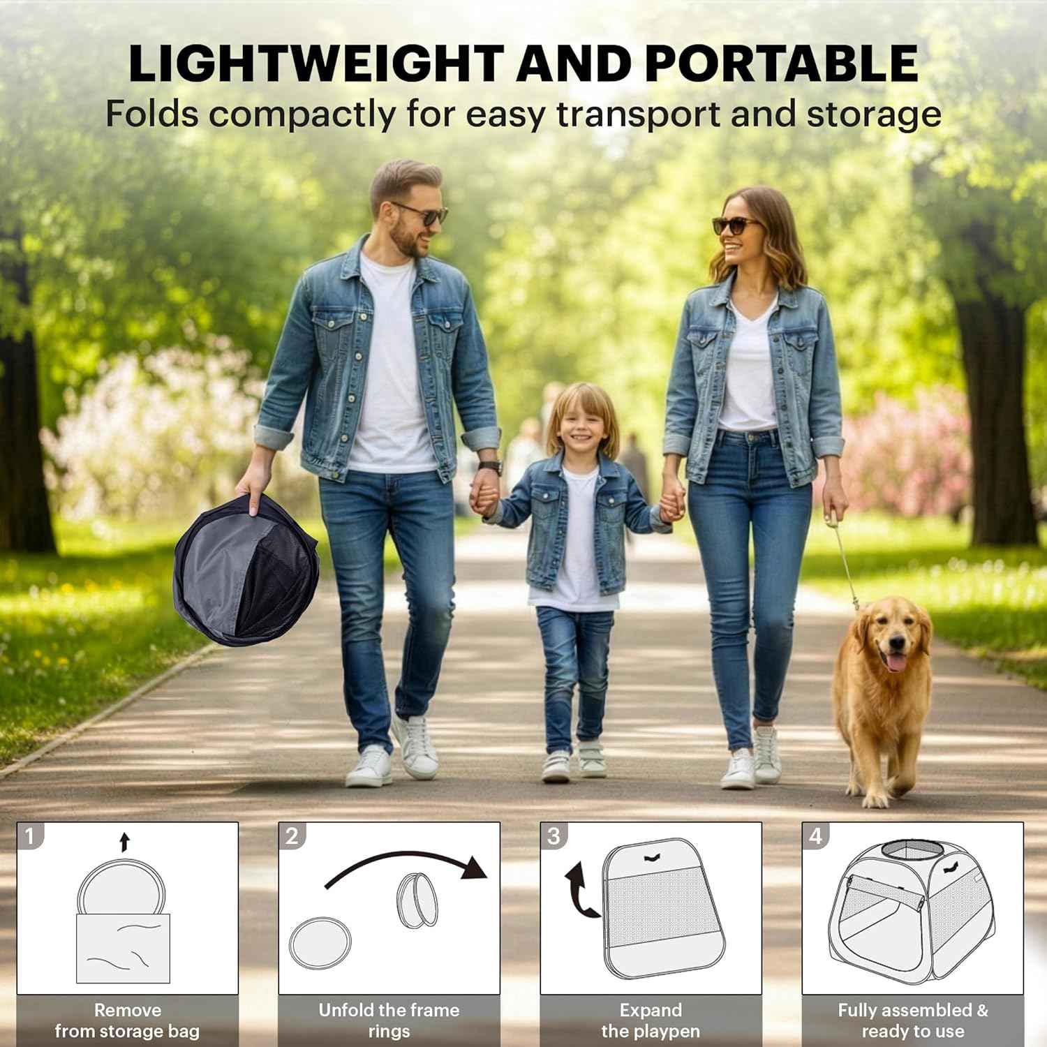 LAFYETTE. - US Based, Portable Cat Playpen, Trapezoidal Stable Design, Foldable Pet Tent for Indoor Outdoor Use, Cat Dog Play Enclosure, Kitten Puppy Kennel Crate, Pet House, Easy Setup, 33" x 26.5"
