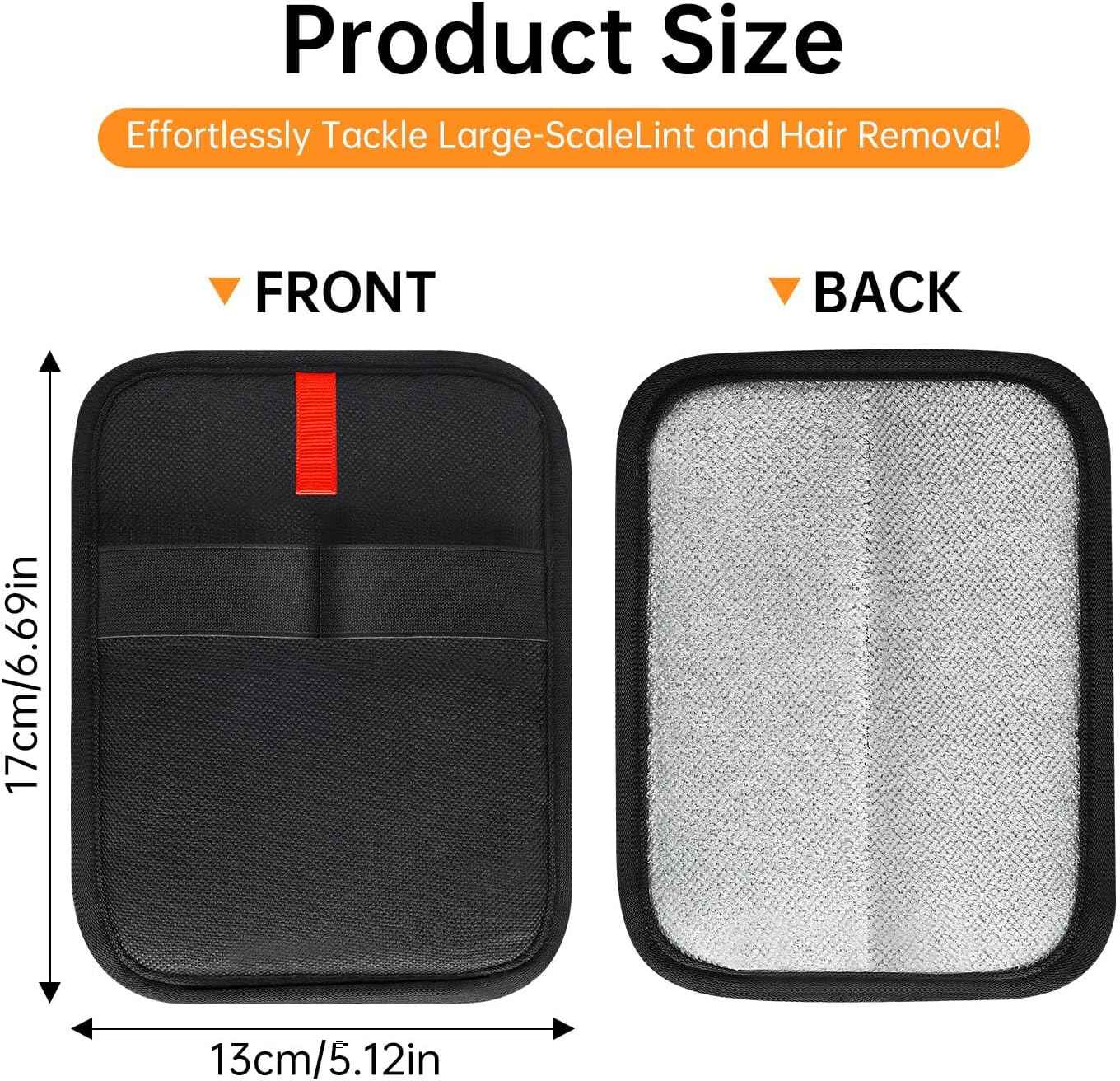 2 Pcs Pet Hair Removal Gloves, Reusable Electrostatic Pet Cat Dog Hair Remover Grooming Gloves Brush Tool for Couch, Furniture, Carpet, Car Seat (2 Pack Black)