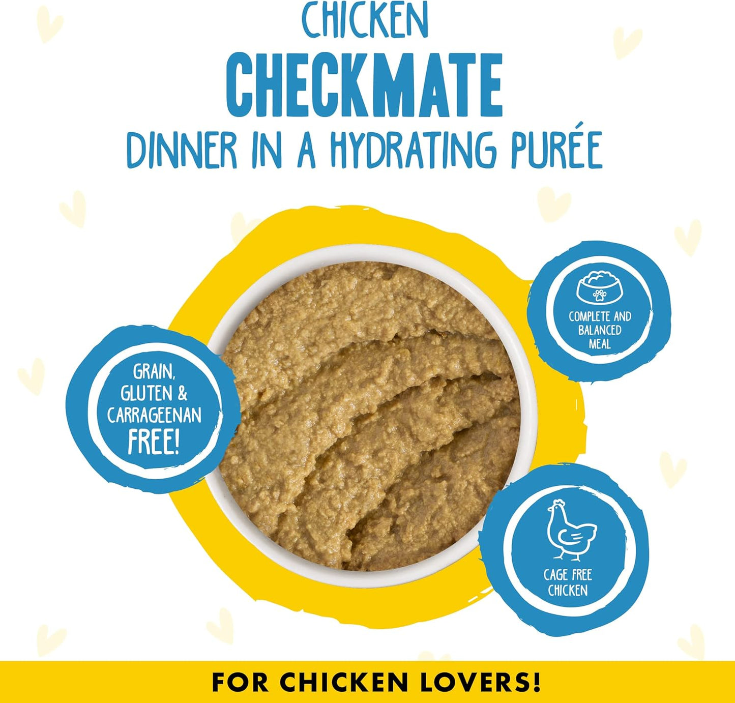 Weruva B.F.F. Play - Best Feline Friend Paté Lovers, Aw Yeah!, Chicken Checkmate with Chicken, 5.5oz Can (Pack of 8)