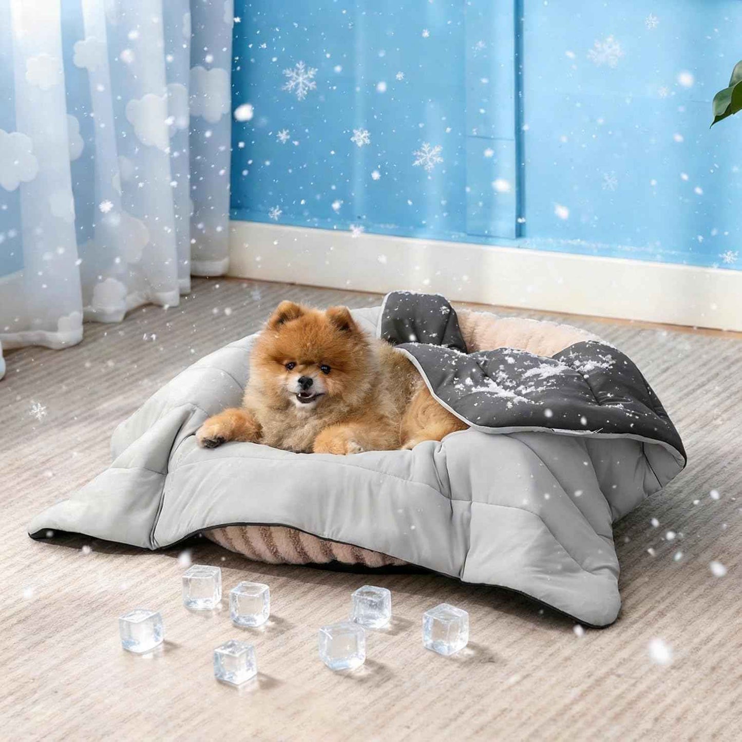 Dog Cooling Blanket, Reversible Pet Cooling Blanket for Summer, Washable Dog High Cold Pads Mat, for Couch Protector Bed Cover