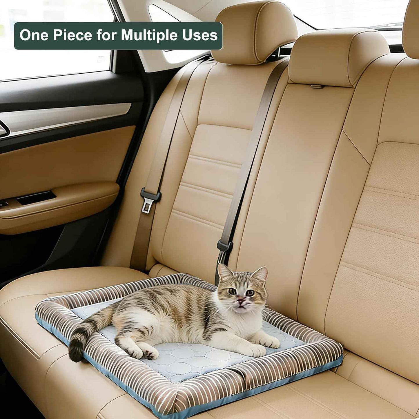 RPGT Summer Pet Self Cooling Pad Washable Sleeping Blanket- No Need to Freeze Or Refrigerate 14"x 18" Kennel Mat for Small Medium Dog and Adult Cat