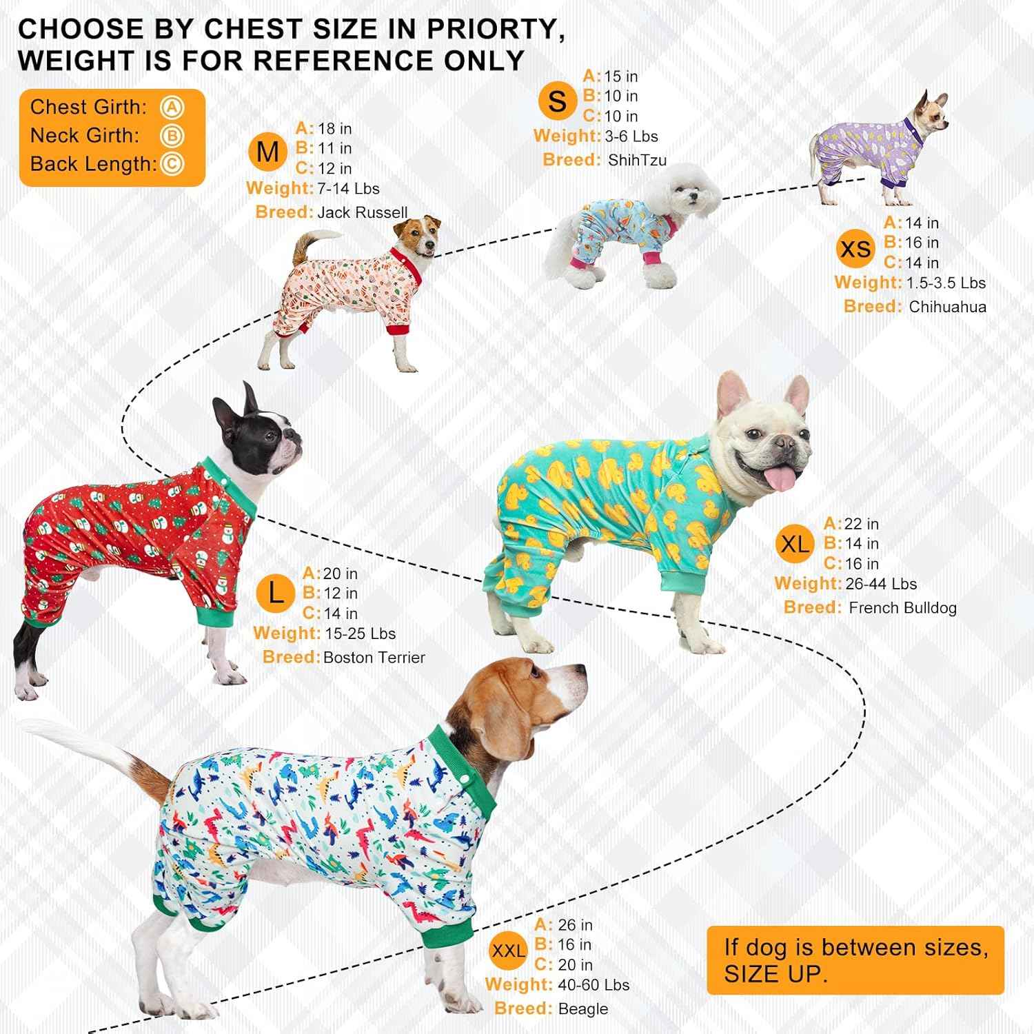 BEAUTYZOO Dog Pajamas Large Sized Dog, Summer Doggie Pajamas for Boy Girl, Soft Strechy Cotton Puppy Pjs Jammies Onesies for Men Women, Pet Jumpsuit Body Suit Cat Apparel Clothes, Yellow Duck L