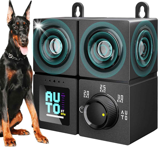 Anti Barking Device for Dogs, Ultrasonic Dog Bark Deterrent Devices with 4 Modes Up to 50ft (270°), Dog Barking Deterrent Devices, Bark Box, Barking Control Devices for Dog Training in Outdoor/Indoor