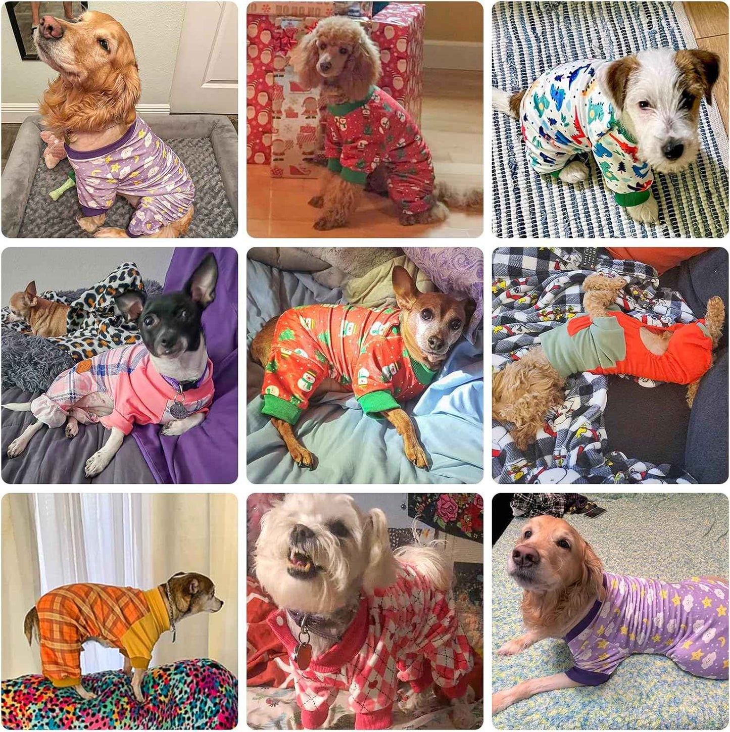 BEAUTYZOO Dog Pajamas Small Sized Dog, Summer Doggie Pajamas for Boy Girl, Soft Strechy Cotton Puppy Pjs Jammies Onesies for Men Women, Pet Jumpsuit Body Suit Cat Apparel Clothes, Pink Heart S
