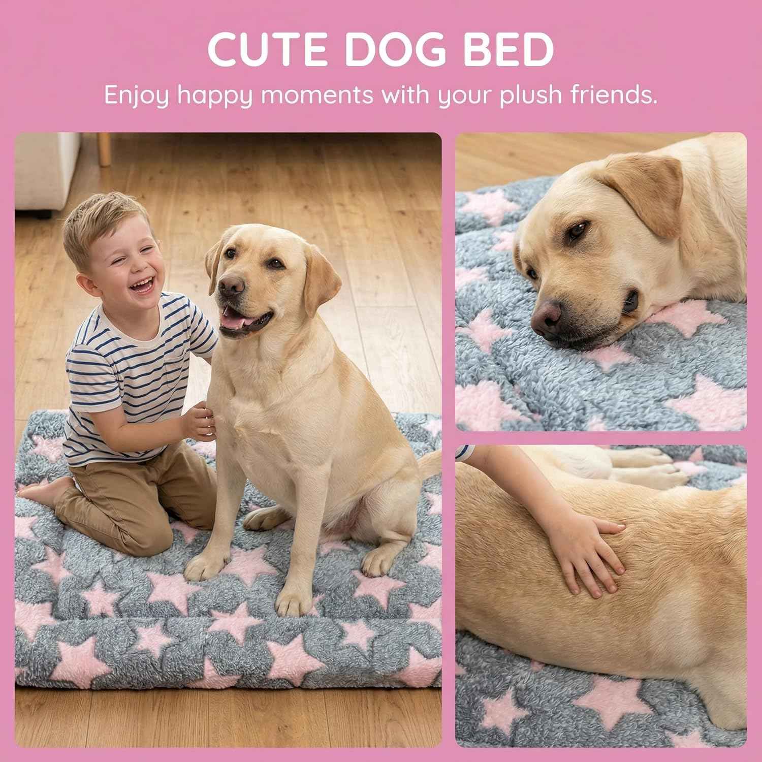 Dog Bed Mat - Reversible Dog Crate Bed Mats, Soft & Breathable Kennel Pad, Durable Crate Bed for Small Medium Large Dogs & Cats