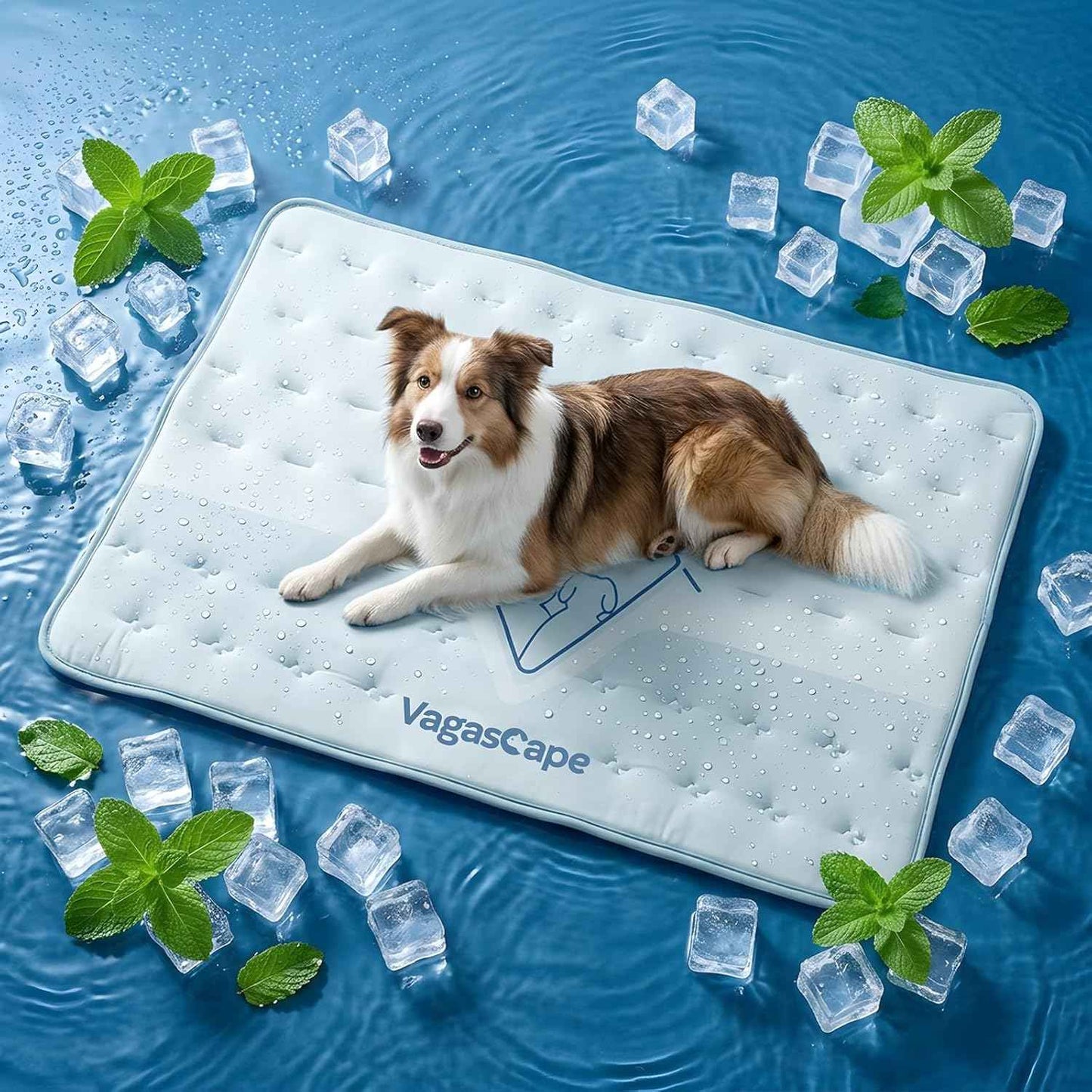 Vagascape Dog Cooling Mat 3.0 Double-Sided Usable, Thick Durable Pet Cooling Mat for Extra Large Pet, 35" x 23" Washable Cooling Mat for Dog Outdoor and Indoor