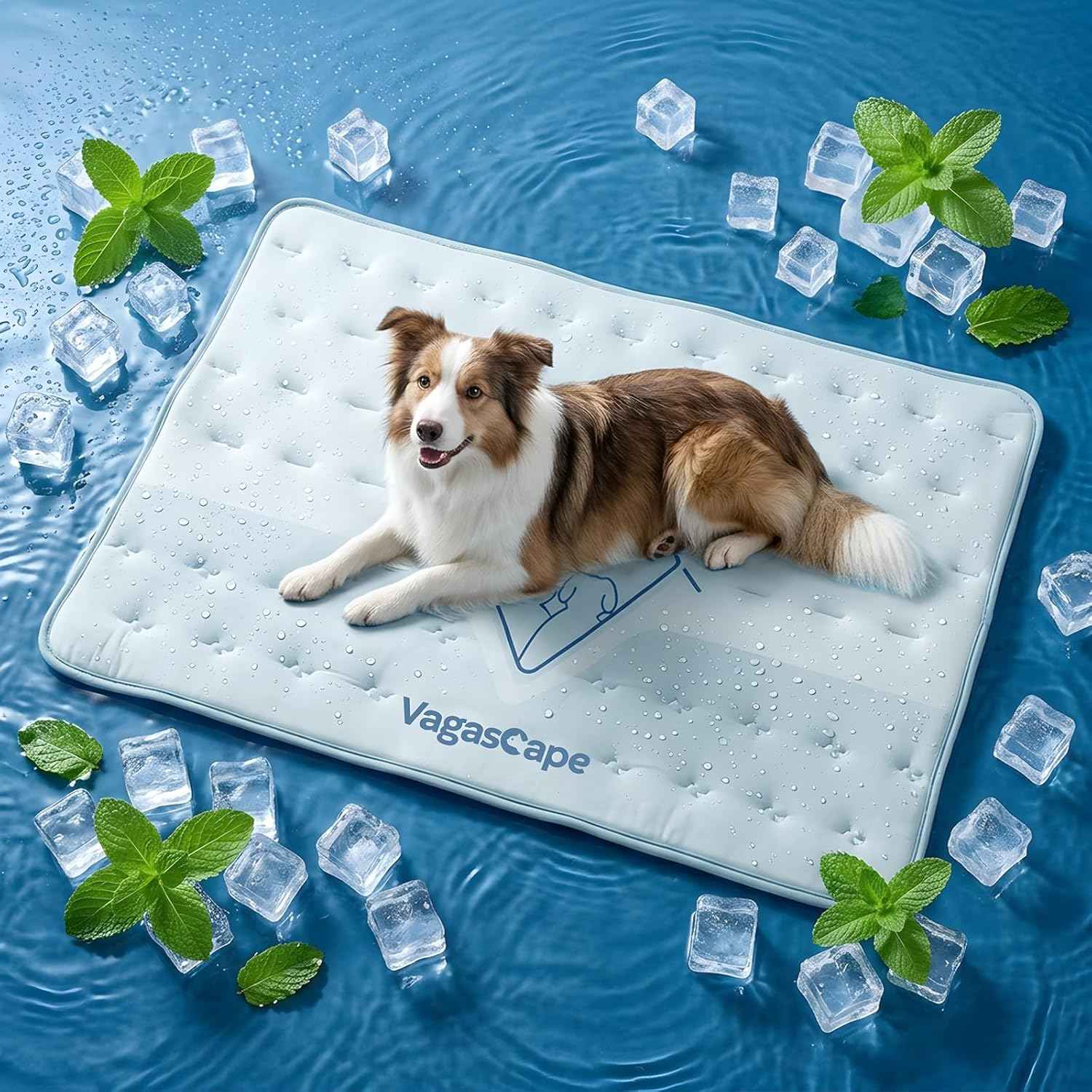 Vagascape Dog Cooling Mat 3.0 Double-Sided Usable, Thick Durable Pet Cooling Mat for Extra Large Pet, 35" x 23" Washable Cooling Mat for Dog Outdoor and Indoor