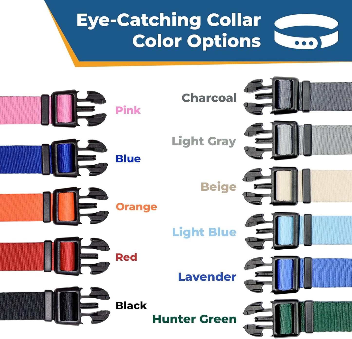 GoTags Reflective Personalized Dog Collar with Nameplate, Adjustable Dog Collar with Custom Engraved Steel Slide On Pet ID Tag, Silent, No Noise Dog Tag for Large Medium or Small (Light Gray, Small)