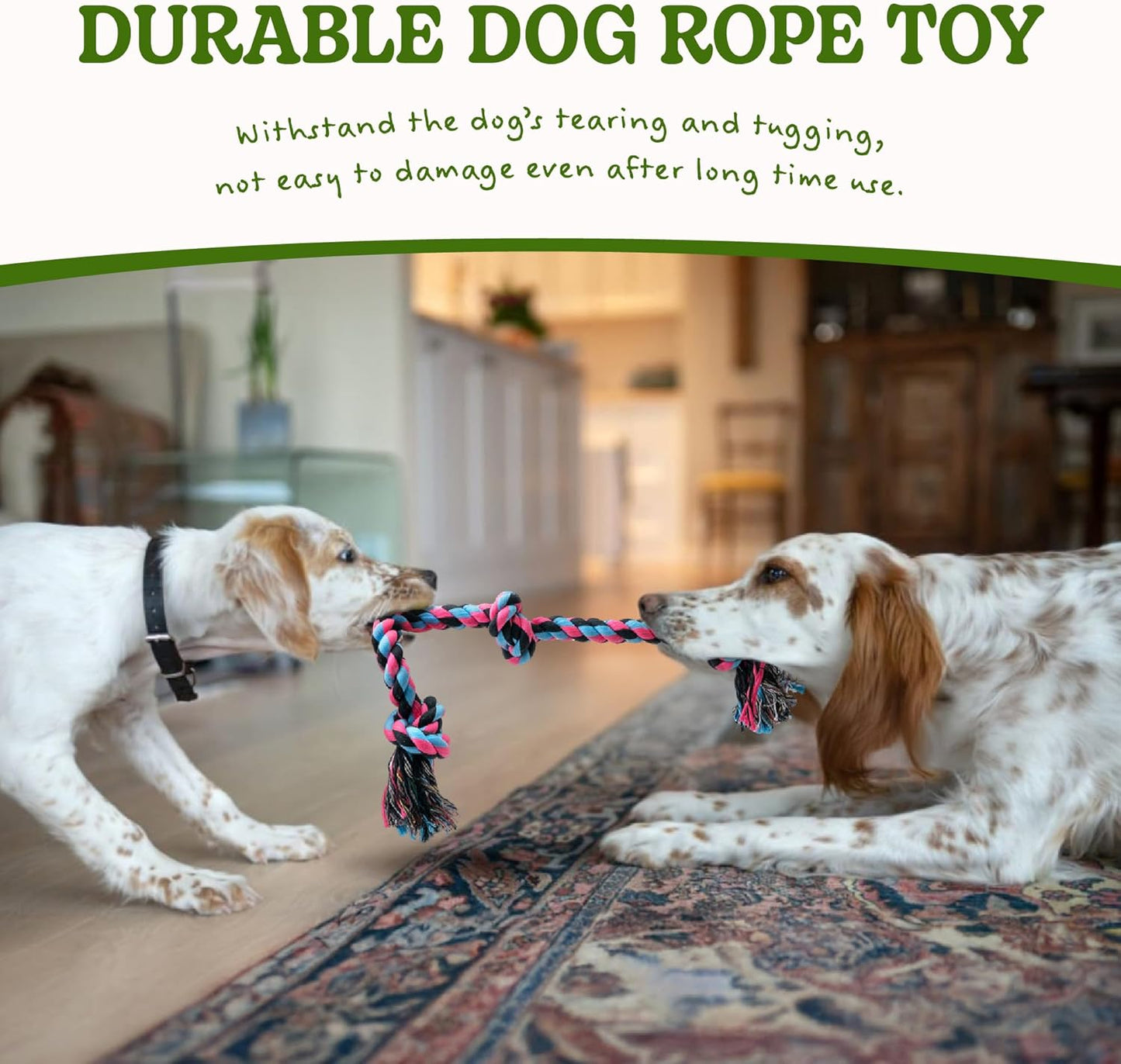 SHARLOVY Puppy Rope Toy, Dog Rope Toy for Small Dogs, Puppy Teething Toys, Cotton Interactive Tug of War Dog Toy for Puppies Boredom, Dog Chew Toys for Aggressive Chewers Small Breed