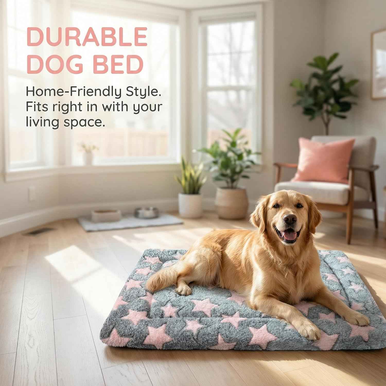 Dog Bed Mat - Reversible Dog Crate Bed Mats, Soft & Breathable Kennel Pad, Durable Crate Bed for Small Medium Large Dogs & Cats