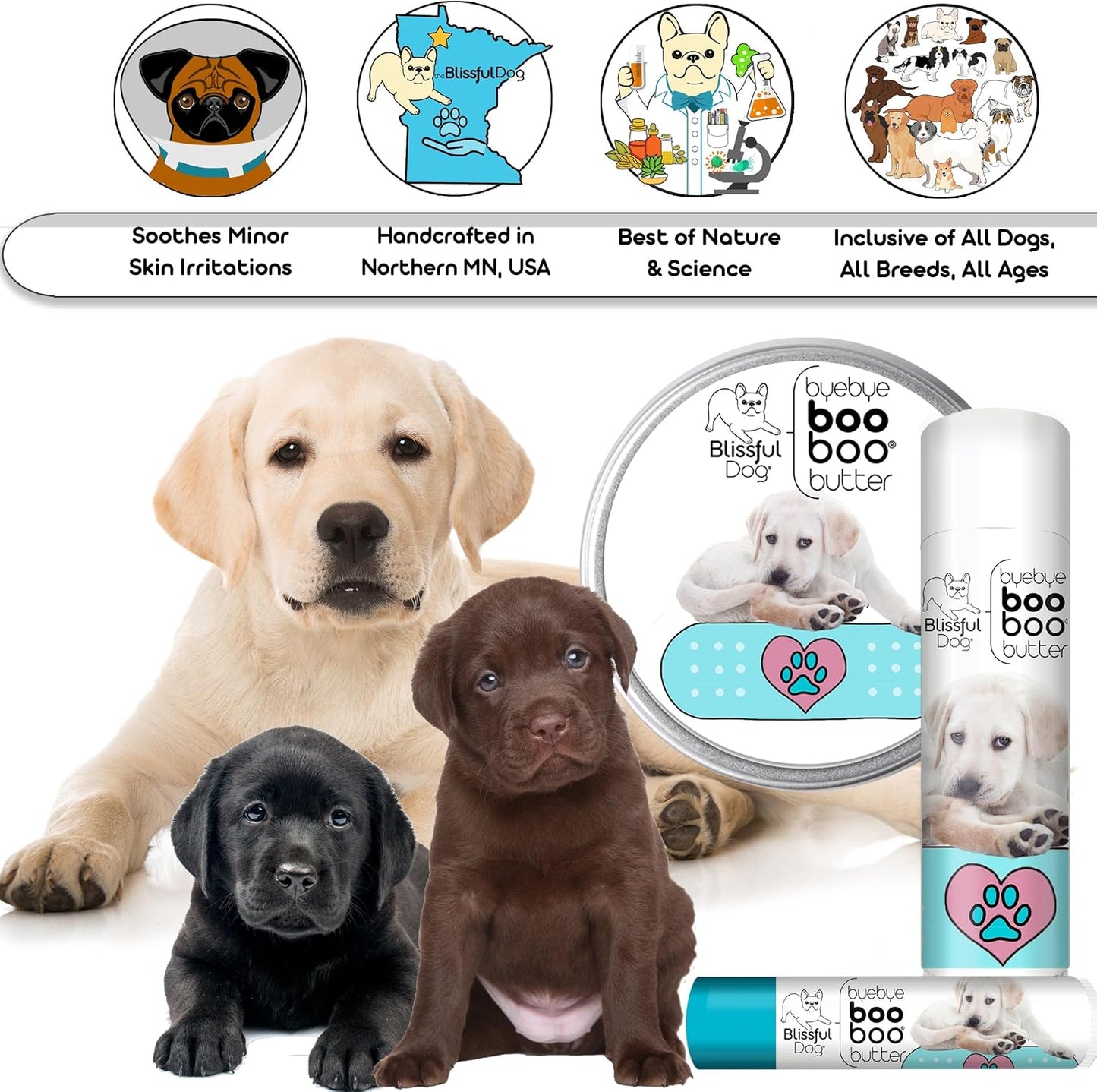 The Blissful Dog .15 oz Tube Labrador Retriever Booboo Butter