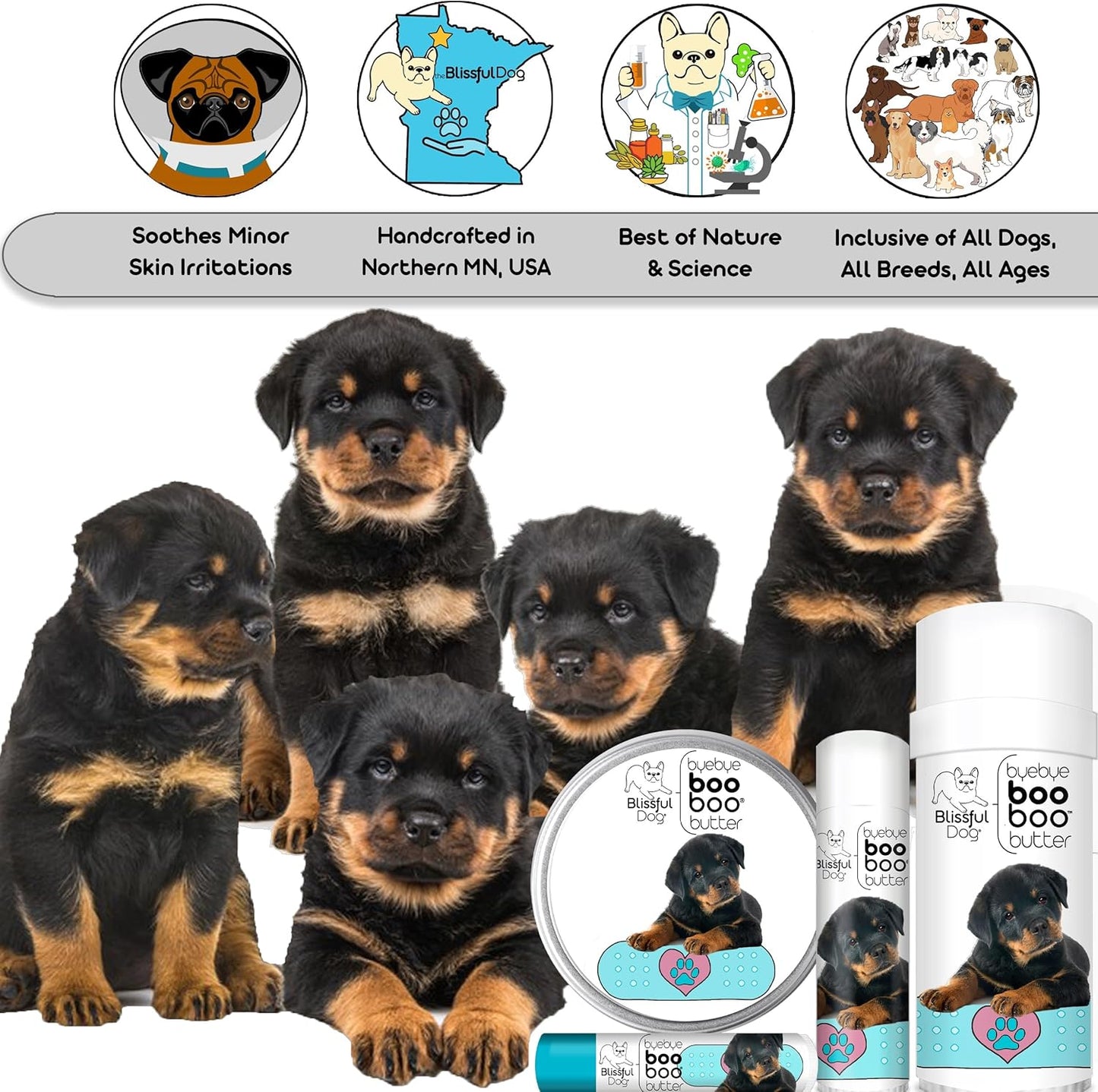The Blissful Dog Rottweiler Boo Butter, 2 oz