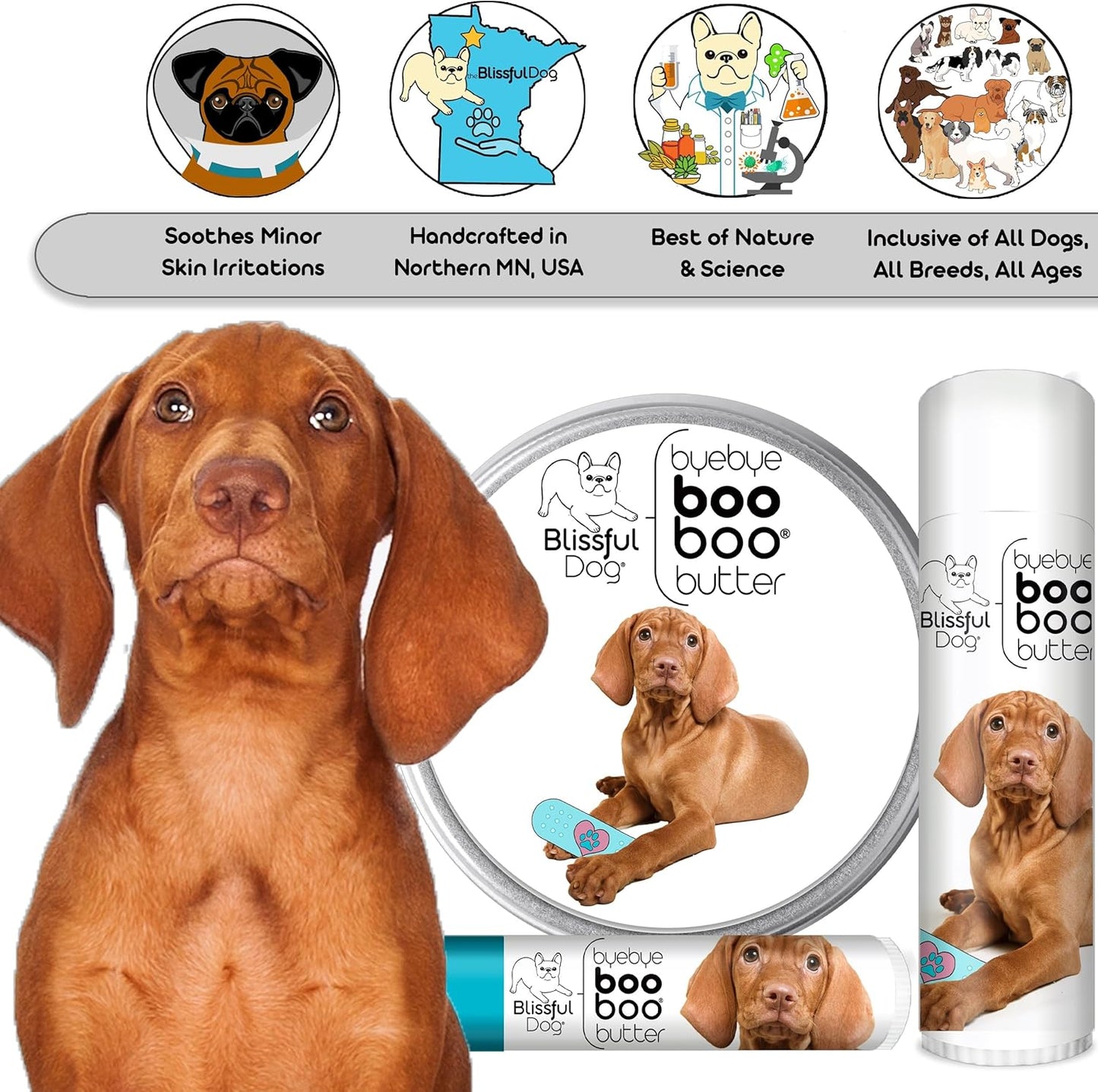 The Blissful Dog .50 oz Tube Vizsla Booboo Butter