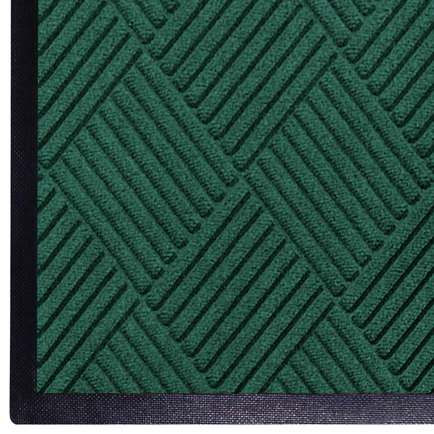 M+A Matting WaterHog Diamond | Commercial-Grade Entrance Mat with Rubber Border – Indoor/Outdoor, Quick Drying, Stain Resistant Door Mat (Evergreen, 6' x 6')