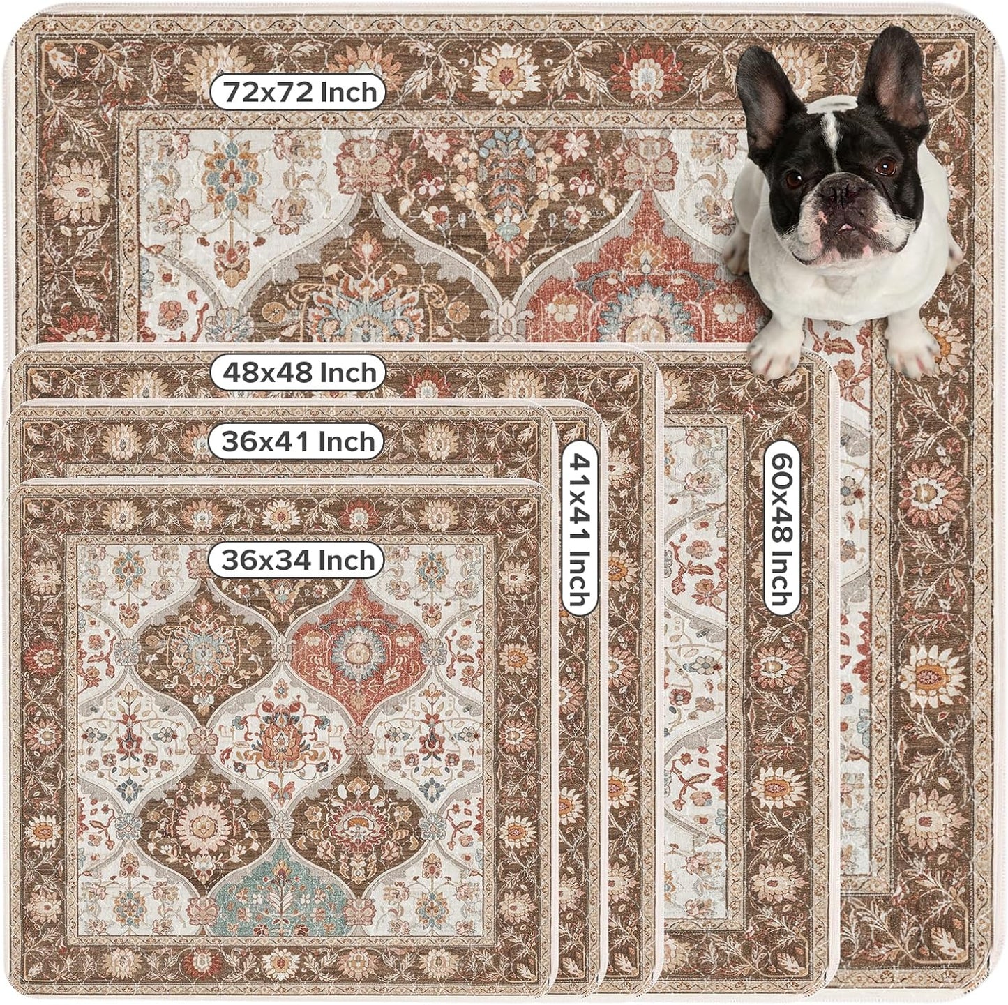 INVENHO 2PACK Washable Pee Pads for Dogs, Reusable Dog Pads Upgrade Non-Slip Dog Pee Pads Heavy Absorbency Puppy Pee Pads Quick Dry Whelping Pads/Waterproof Puppy Training Pad
