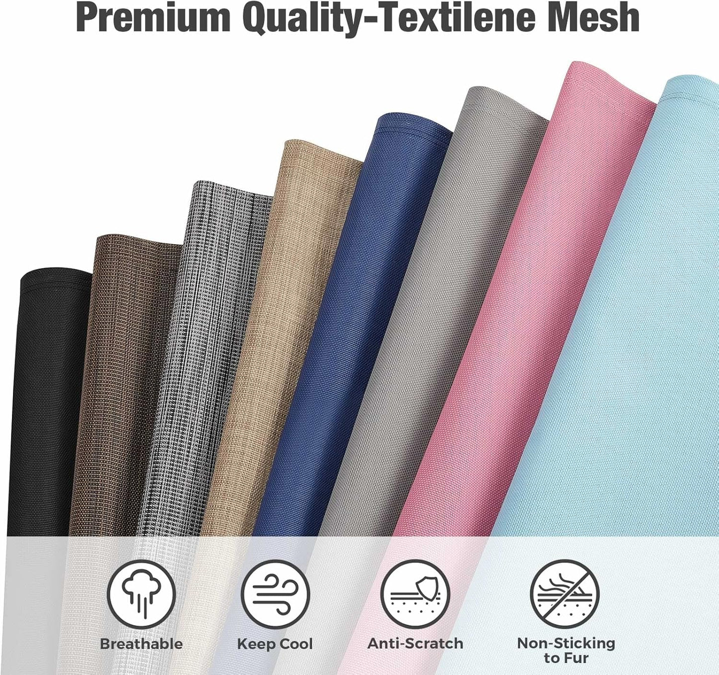 Veehoo Chew Proof Elevated Dog Bed - Cooling Raised Pet Cot - Silver Aluminum Frame and Durable Textilene Mesh Fabric, Unique Designed No-Slip Feet for Indoor or Outdoor Use, Grey, XX-Large, CWC2003