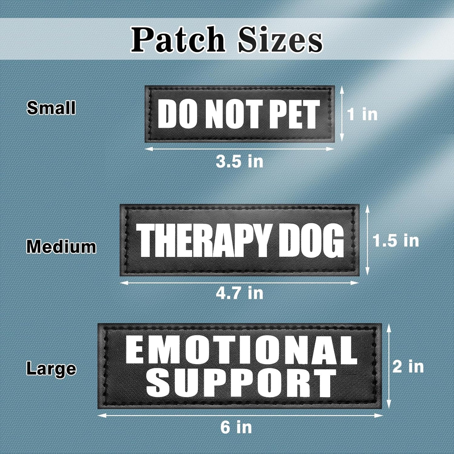 WINSEE Reflective Service Dog Patches Service Dog in Training Patch for Service Vest Dog Harness(7 Pack, S)