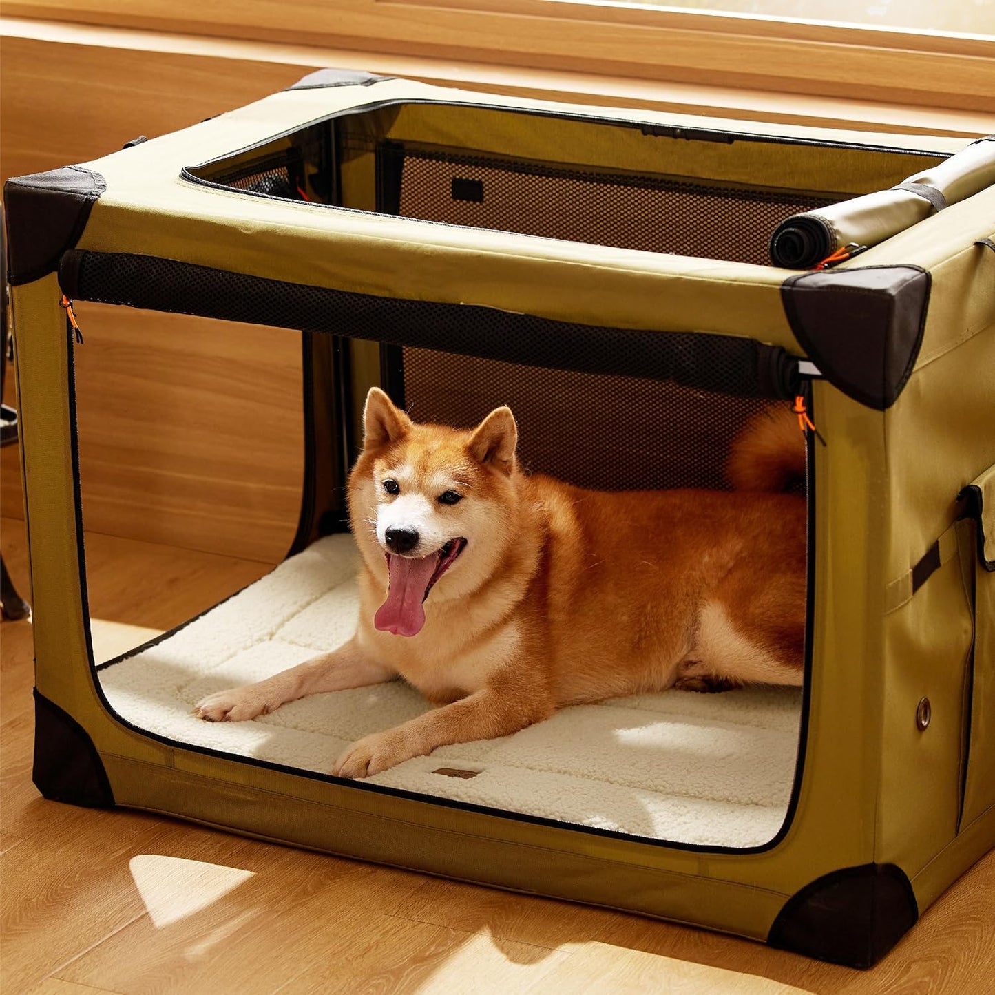 Bedsure Washable Dog Crate Bed for Large Dogs, Reversible Foam Floor Pet Mat, Versatile Lightweight Pet Crate Pad for Cages