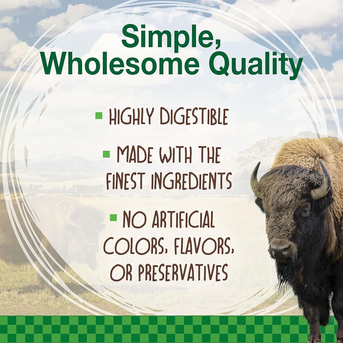 Nylabone Healthy Edibles Wild Natural Long-Lasting Bison Flavor Bone Chew Treats for Dogs, Small (16 Count) (Pack of 2)