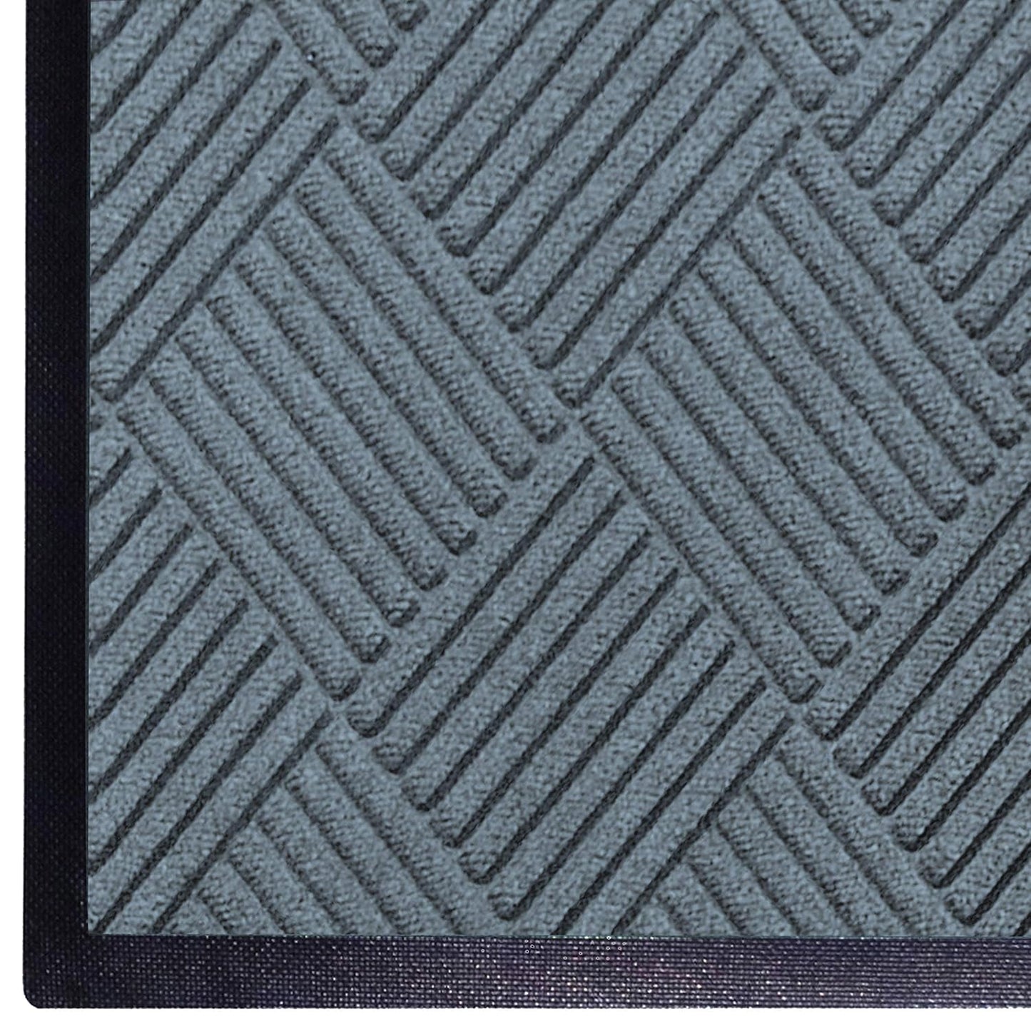 M+A Matting WaterHog Diamond | Commercial-Grade Entrance Mat with Rubber Border – Indoor/Outdoor, Quick Drying, Stain Resistant Door Mat (Bluestone, 4' x 8')